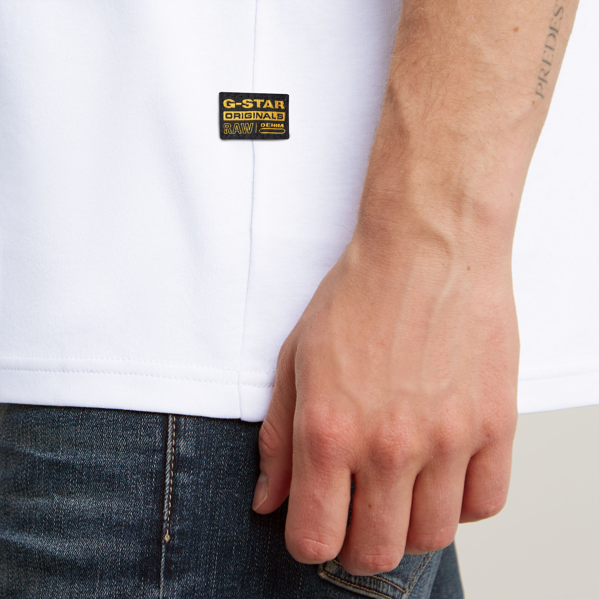 G-Star RAW G-Script T-Shirt Wit Heren