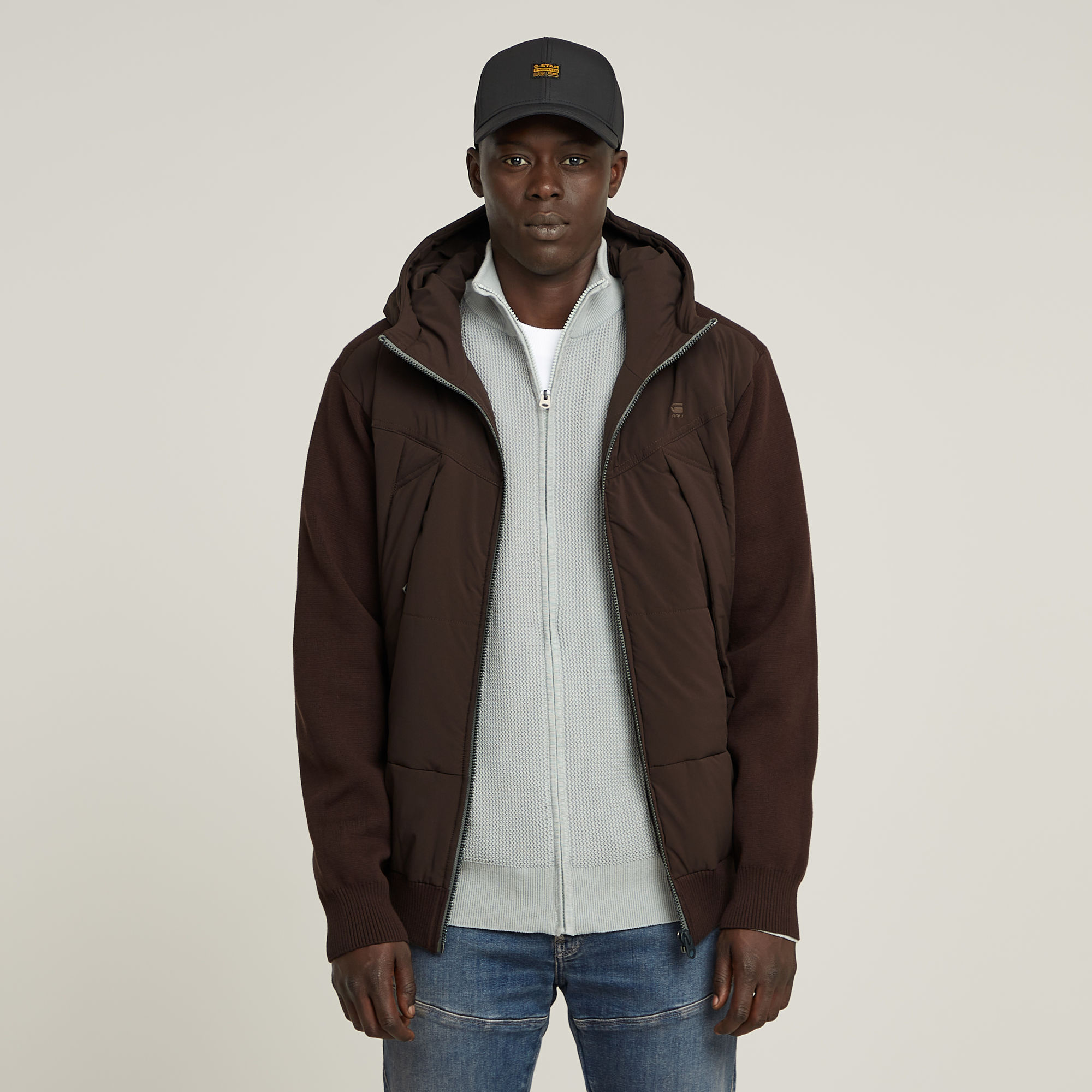 

Alfresco Zip Thru Hoodie - Brown - Men