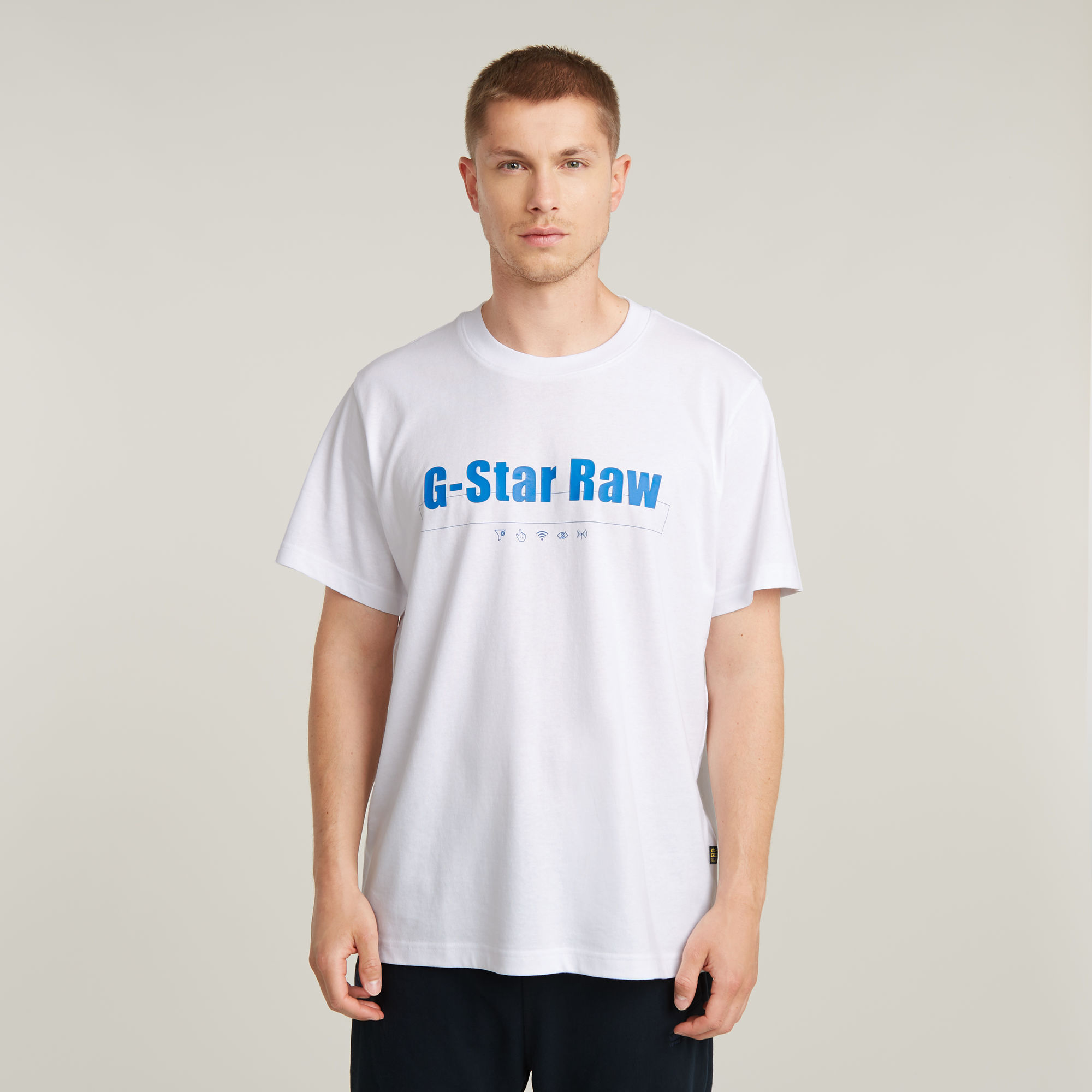 G-Star RAW Symbols Print Loose T-Shirt - Wit - Heren