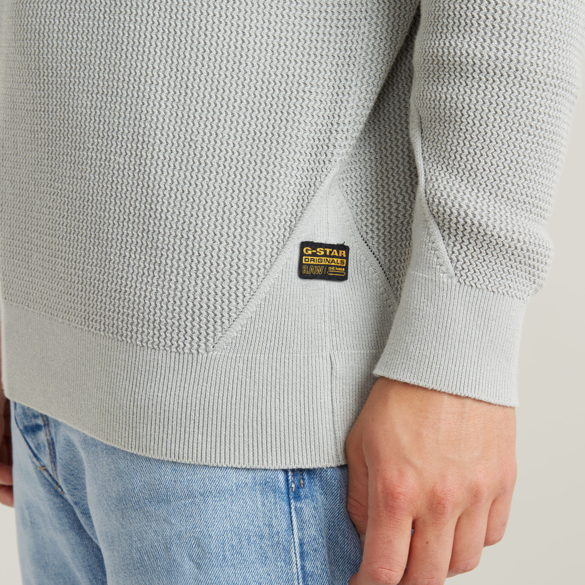 G-Star RAW Serrated Gebreide Trui Grijs Heren