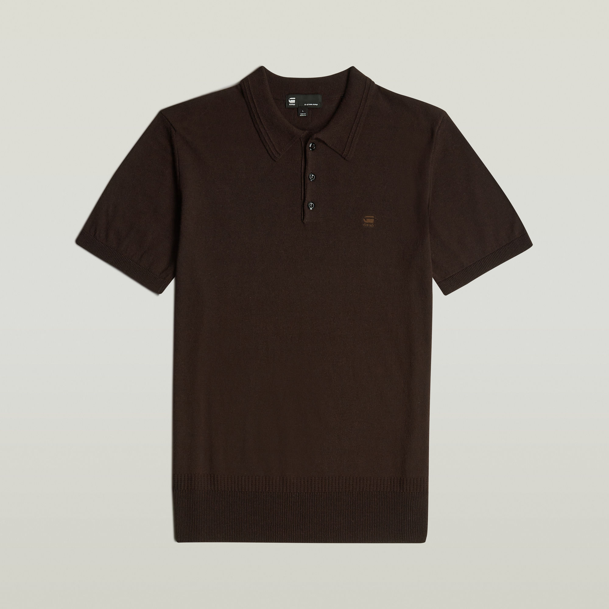 G-Star RAW Knitted Polo Bruin Heren