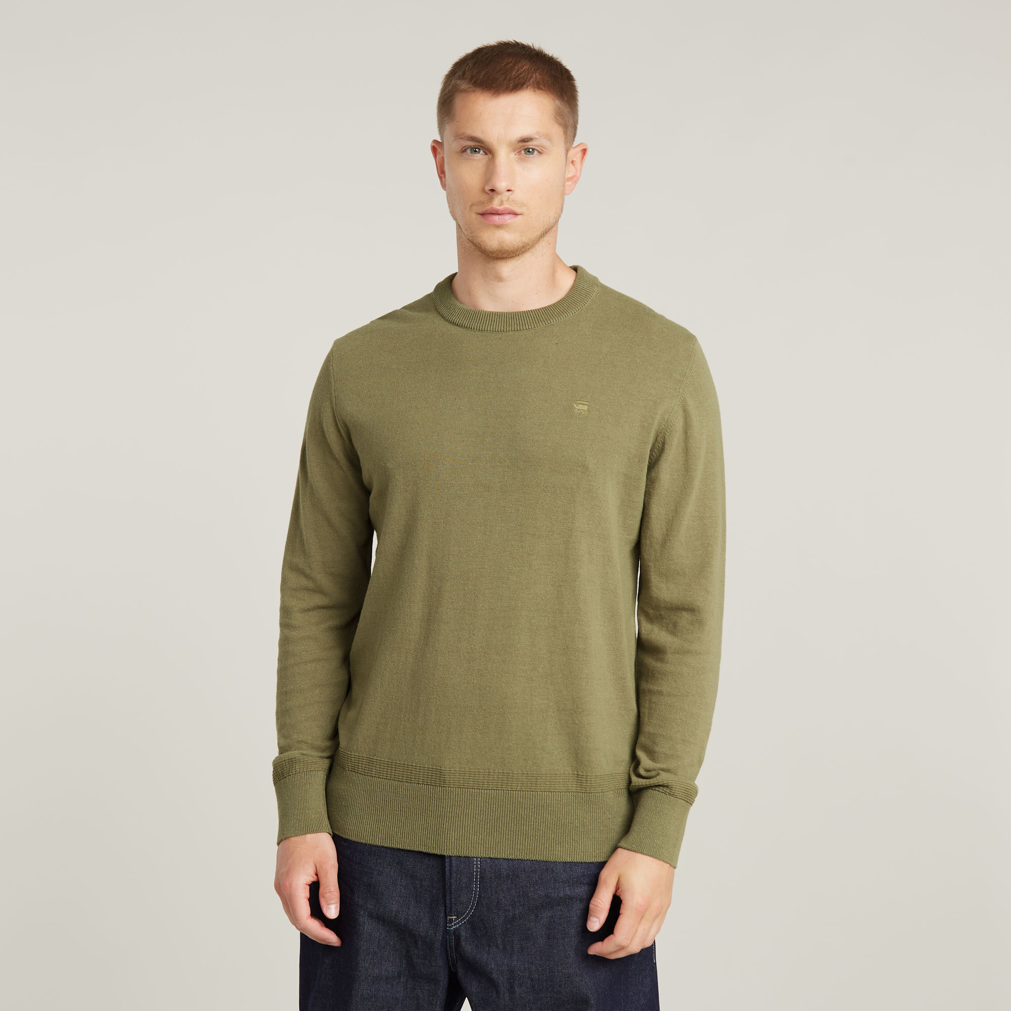 Premium Core Knitted Pullover - Grün - Herren