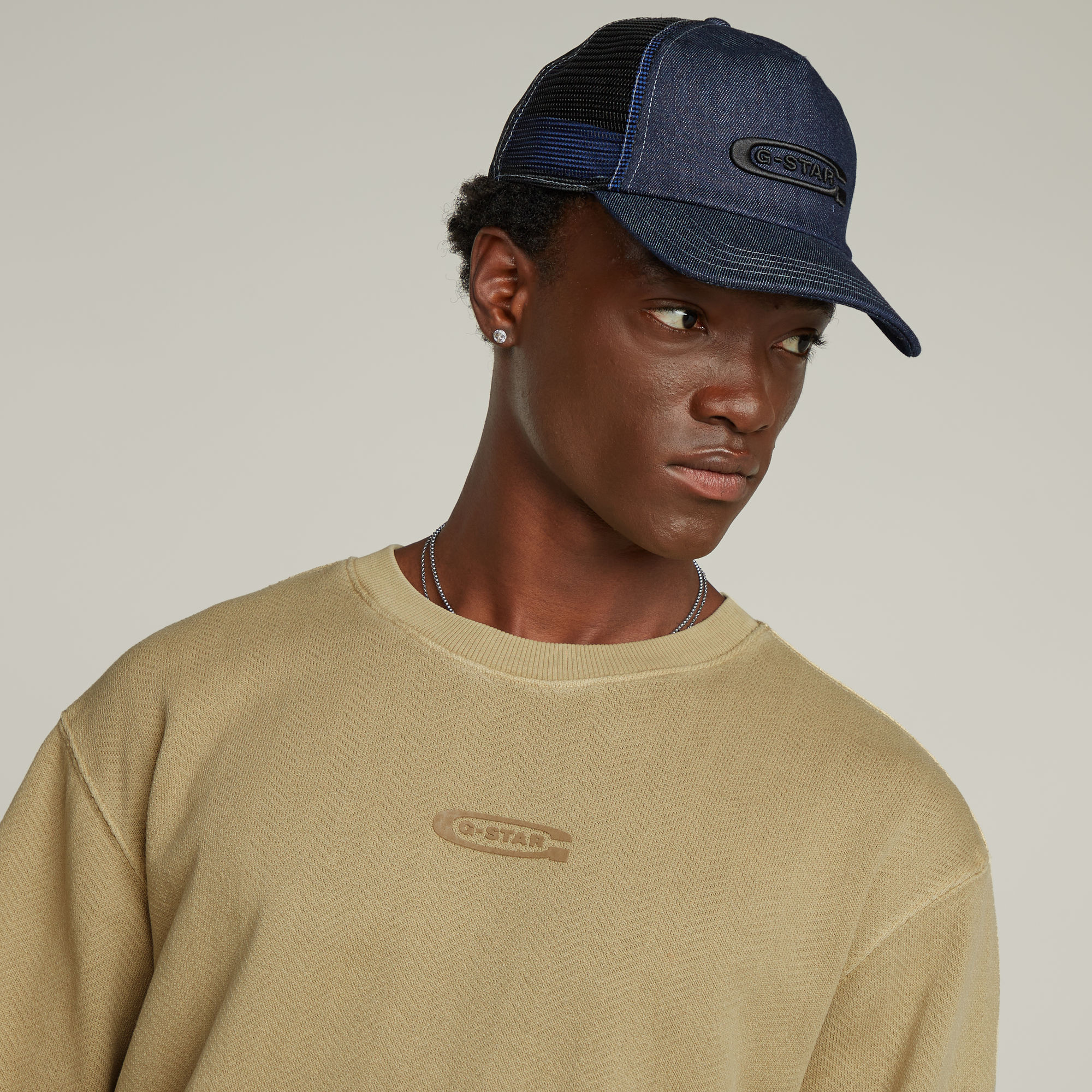 G-Star RAW Washed Relaxed Sweater Beige Heren