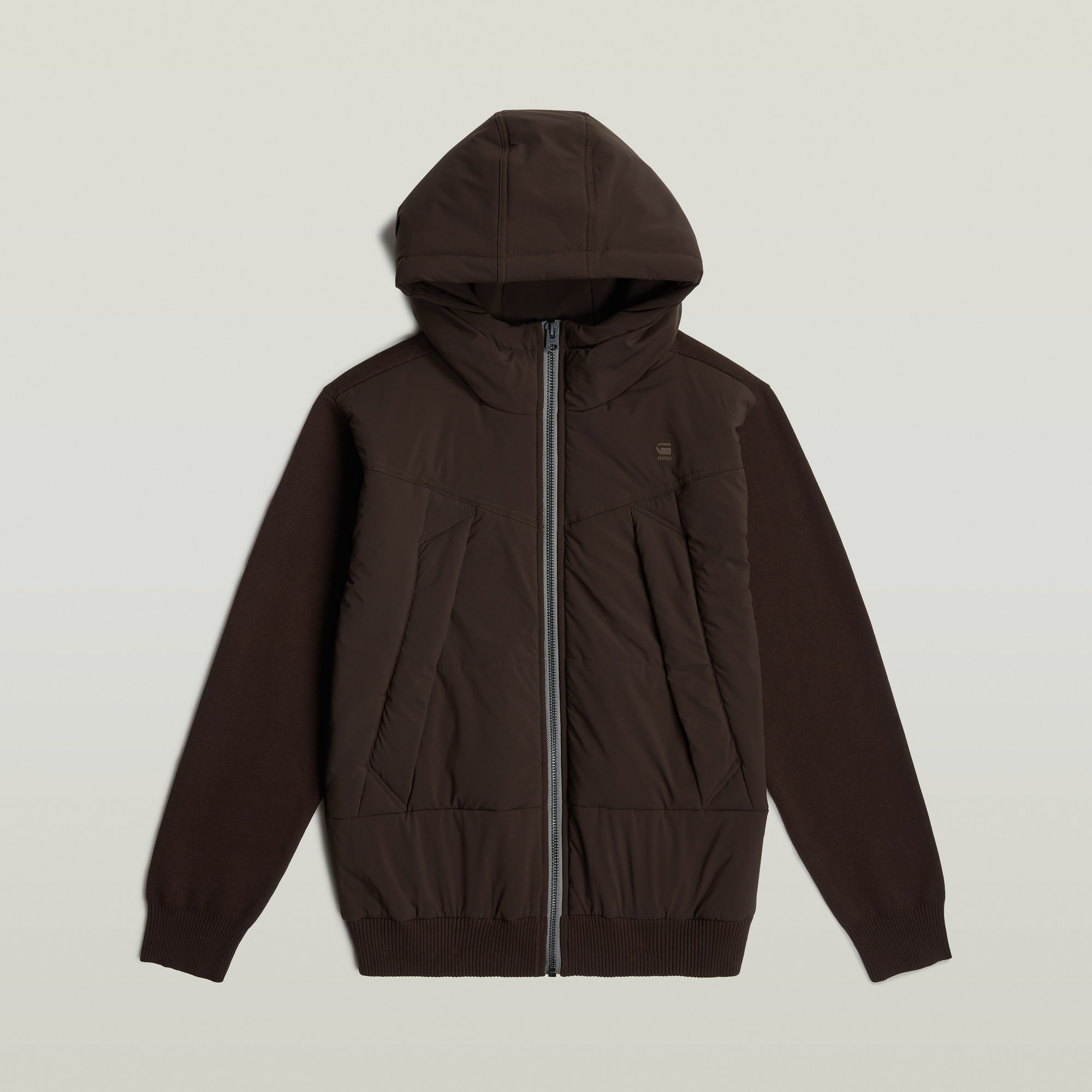 G-Star RAW Alfresco Hoodie Met Rits Bruin Heren