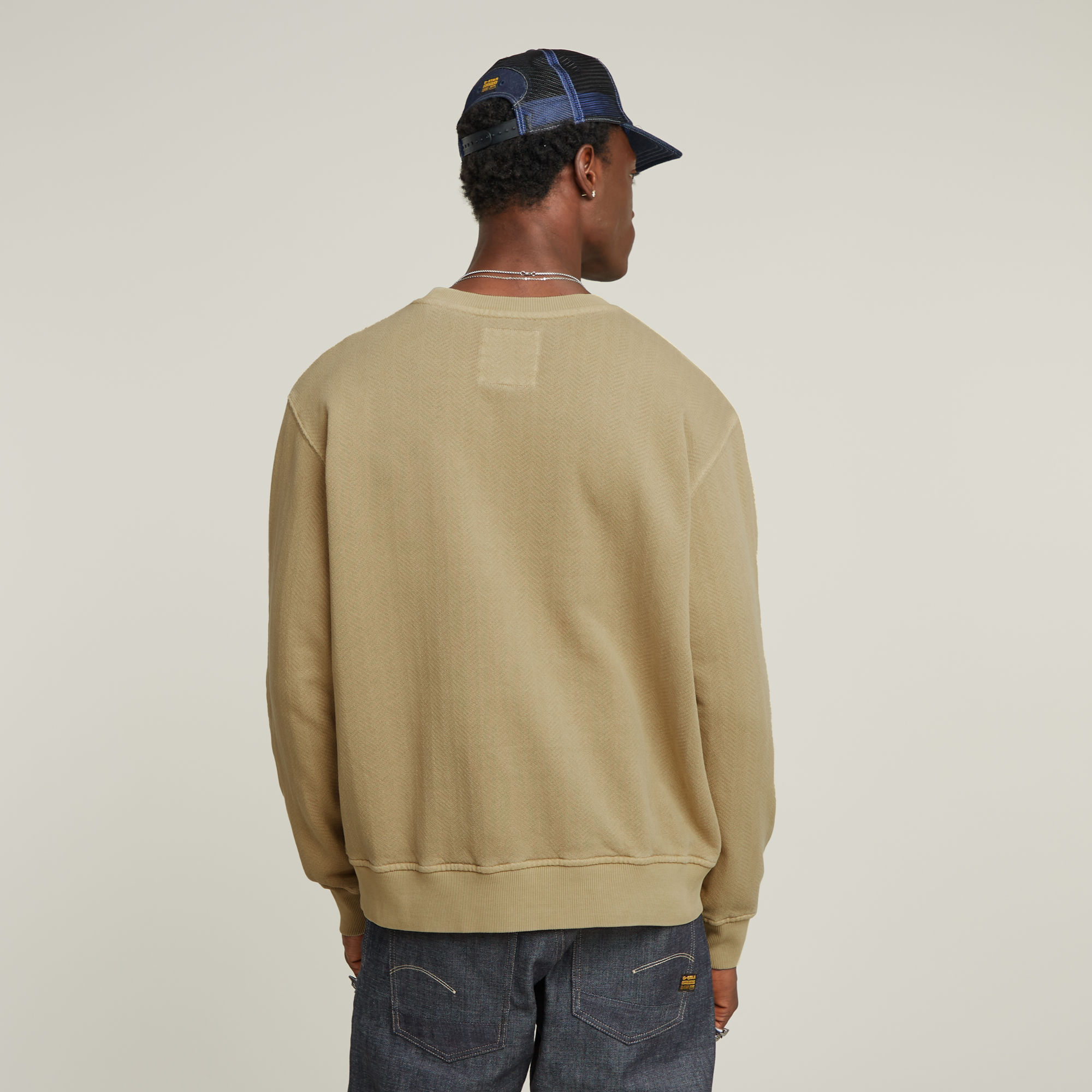 G-Star RAW Washed Relaxed Sweater Beige Heren