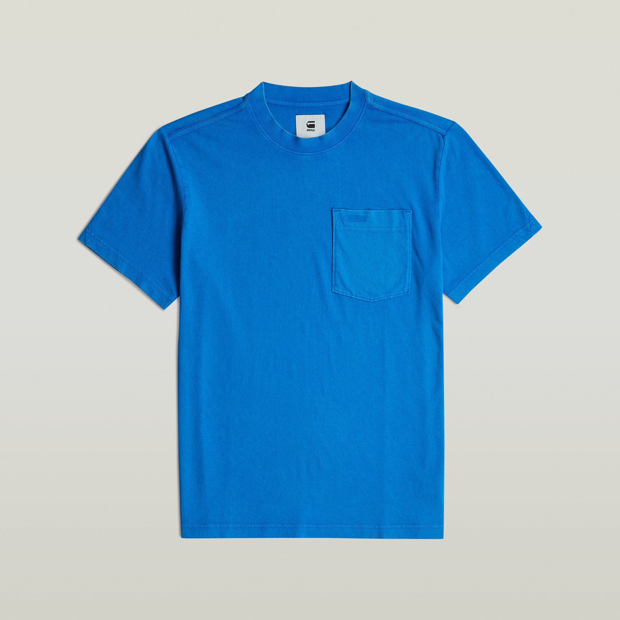 G-Star RAW Washed Pocket T-Shirt Midden blauw Heren