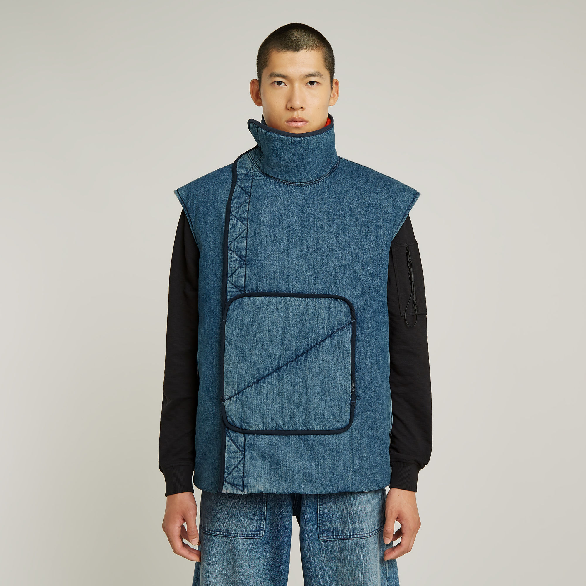 

FACETASM Unisex Padded Vest - Medium blue - Men