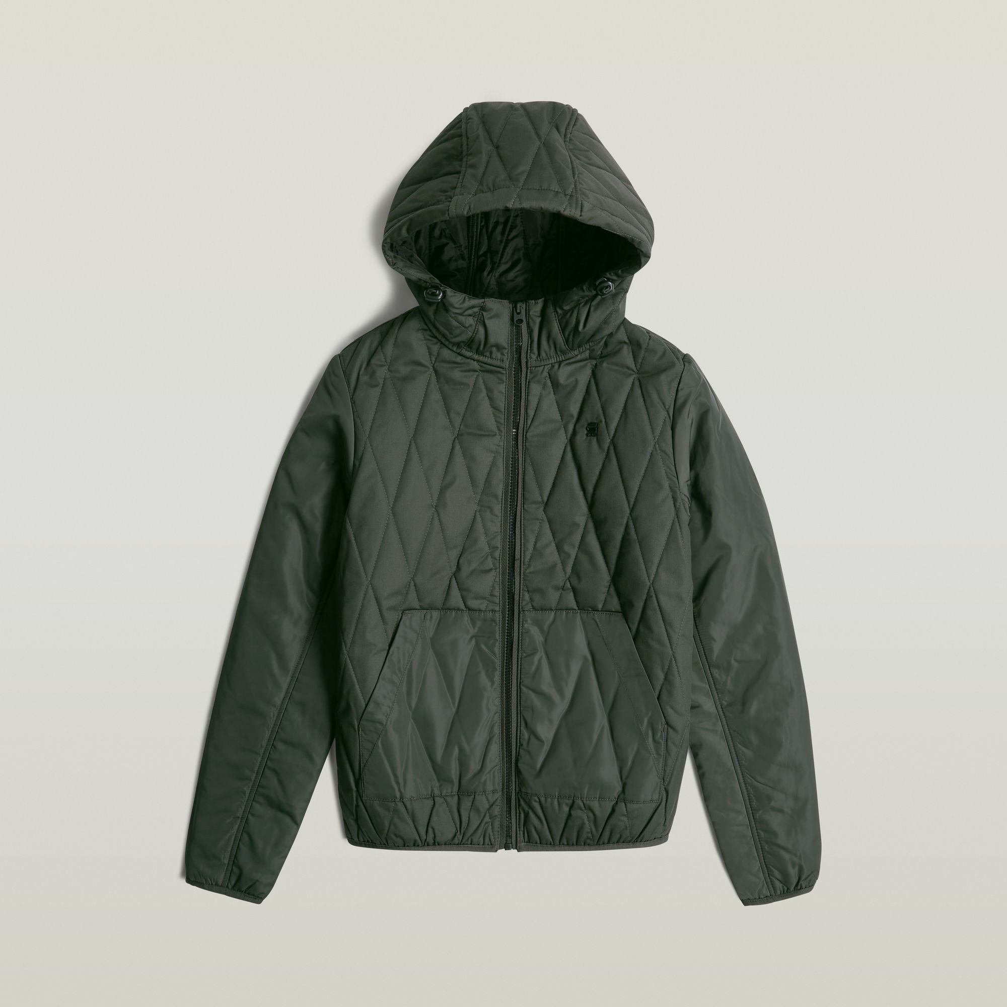 G-Star RAW Utility Quilt Overshirt Met Capuchon Grijs Dames
