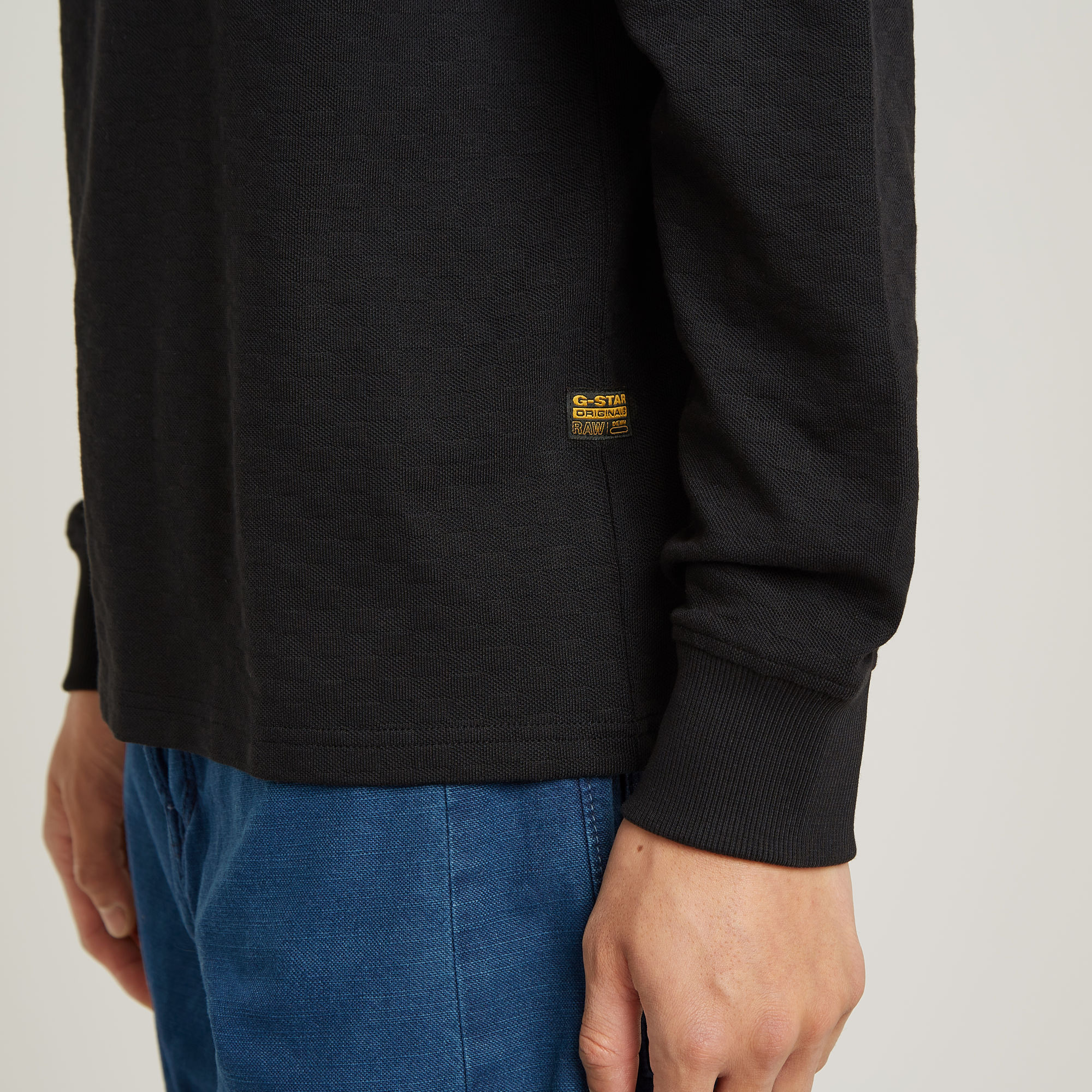 G-Star RAW Checquard Tweeter Half Zip Zwart Heren