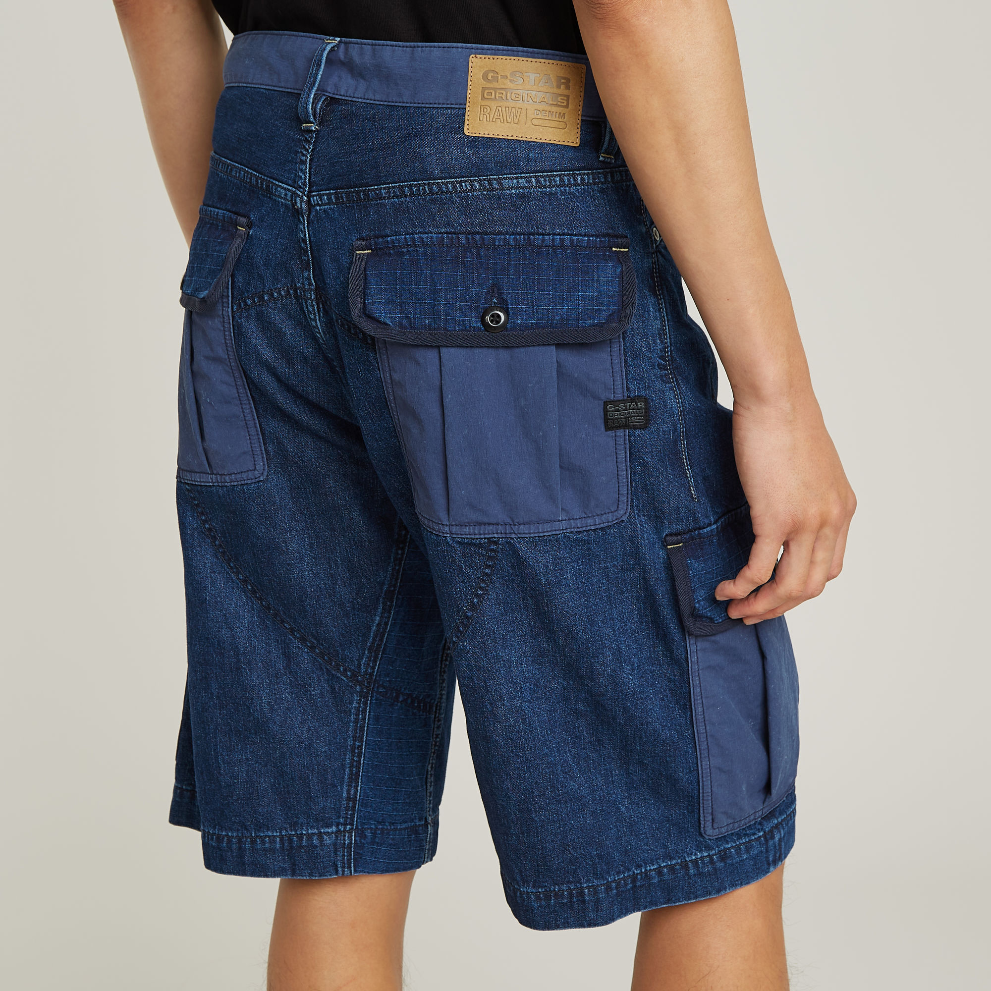 G-Star RAW Bend 3D Cargo Short Fabric Mix Donkerblauw Heren