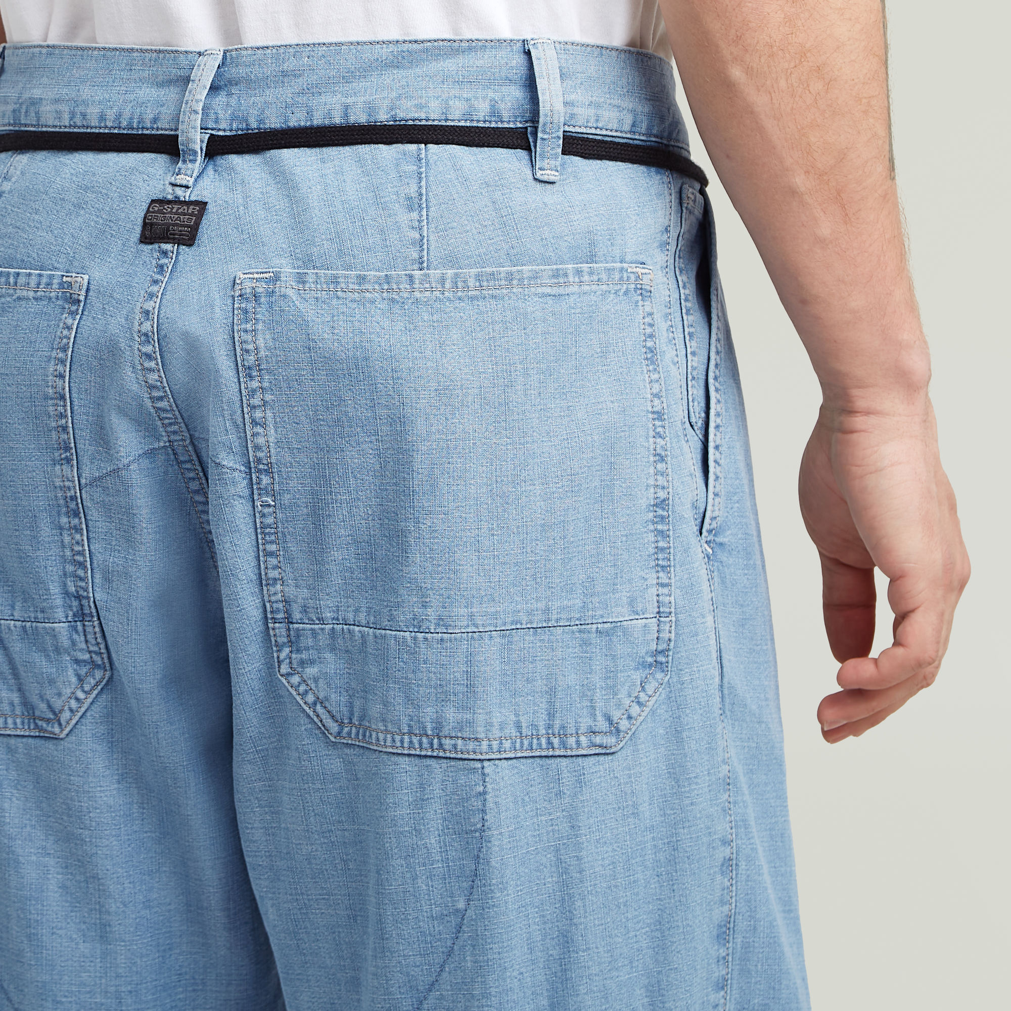 G-Star RAW Pleated 3D Denim Jeans Lichtblauw Heren
