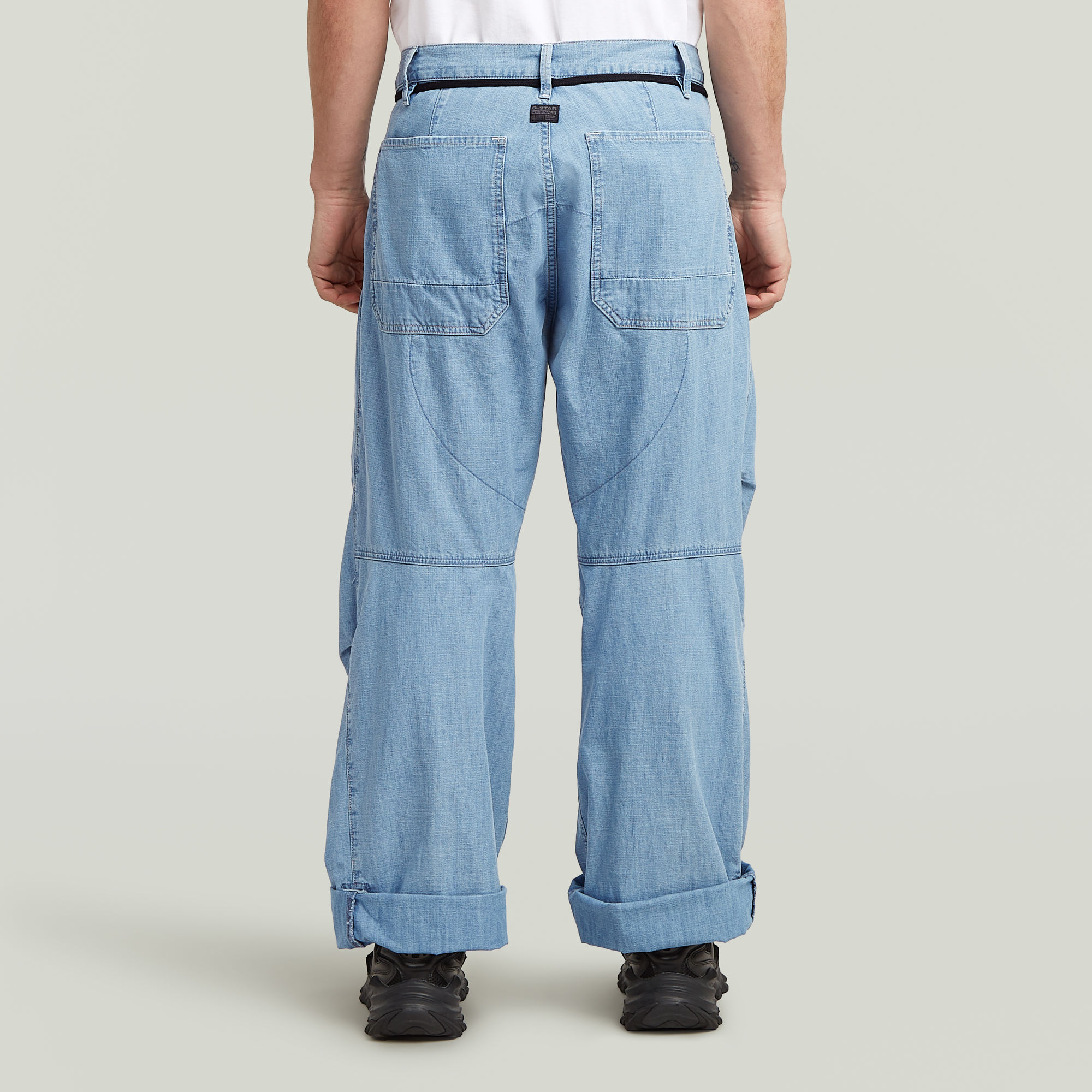 G-Star RAW Pleated 3D Denim Jeans Lichtblauw Heren