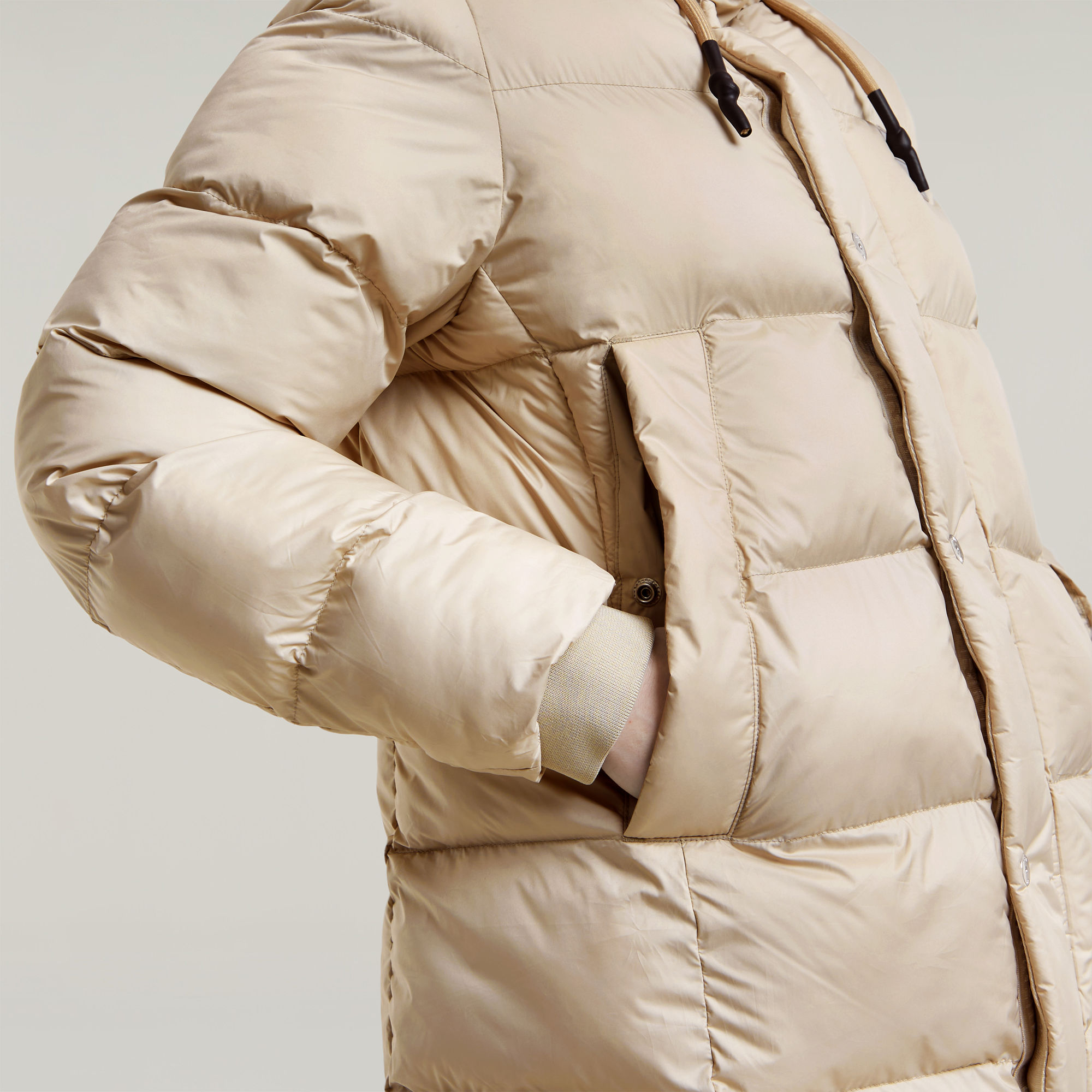 G-Star RAW Whistler Parka Puffer Beige Dames