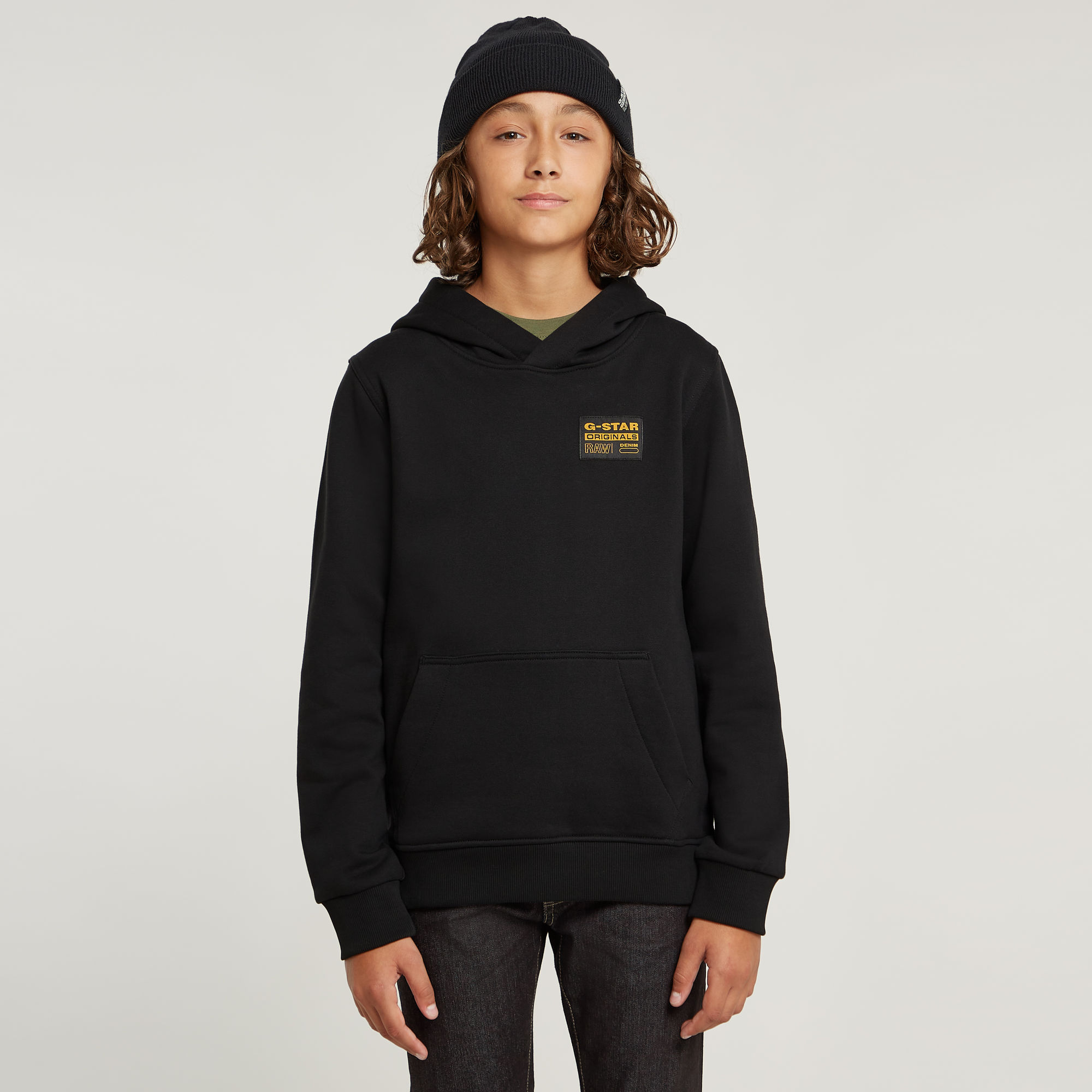 

Boys Hoodie Brushed - Black - boys