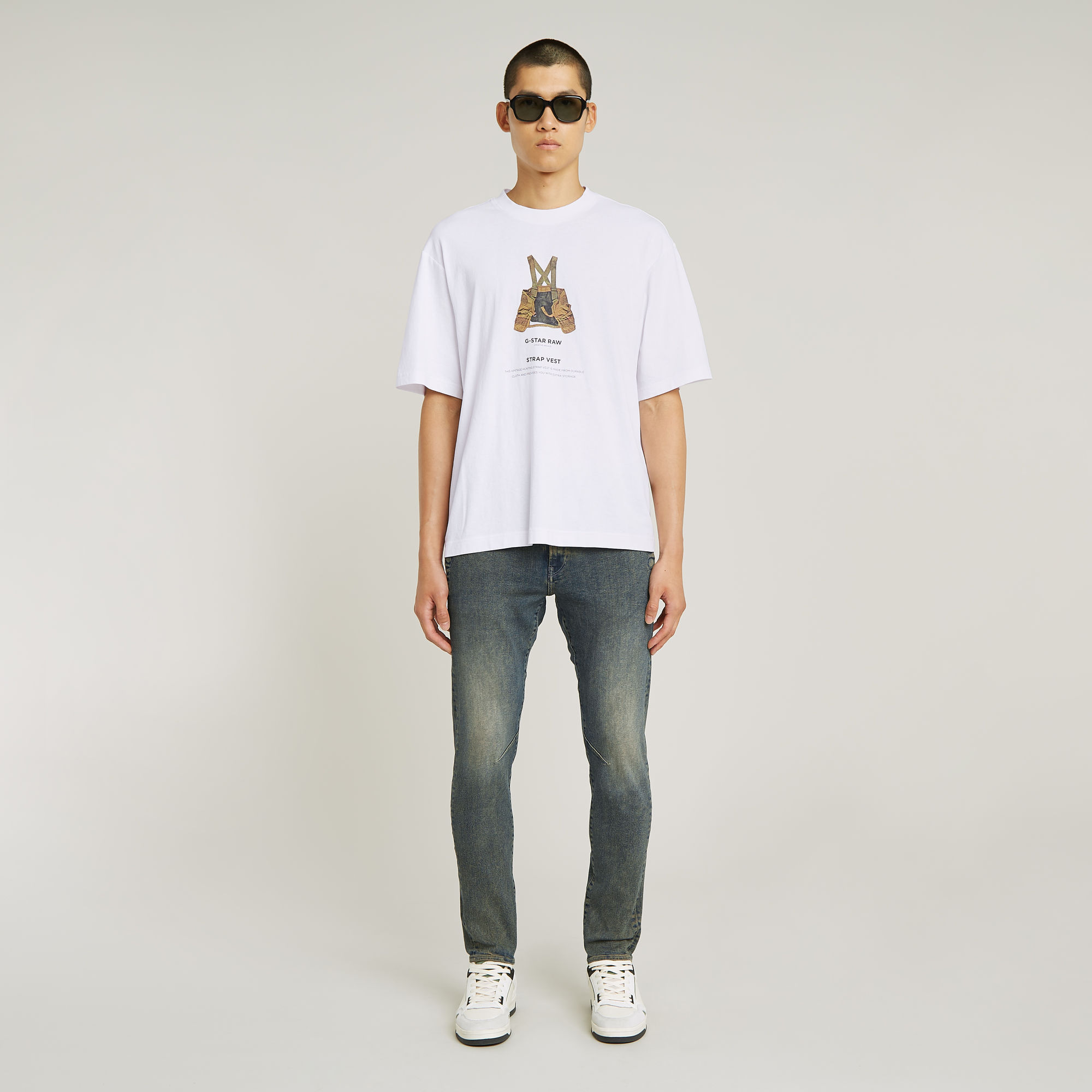 Thumbnail - D-Staq 3D Slim Jeans - Dunkelblau - Herren