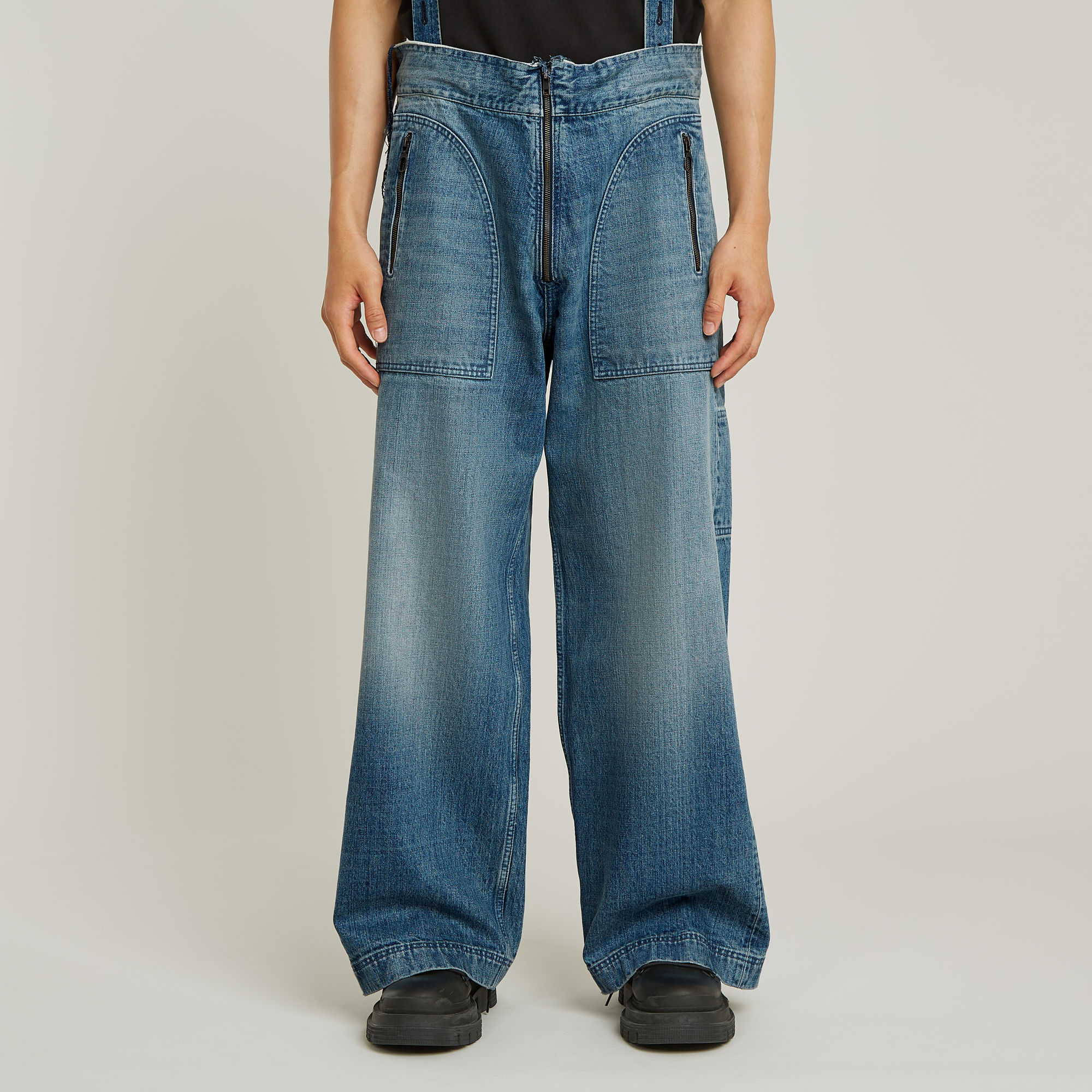 

FACETASM Unisex Apollo Broek - Midden blauw - Heren