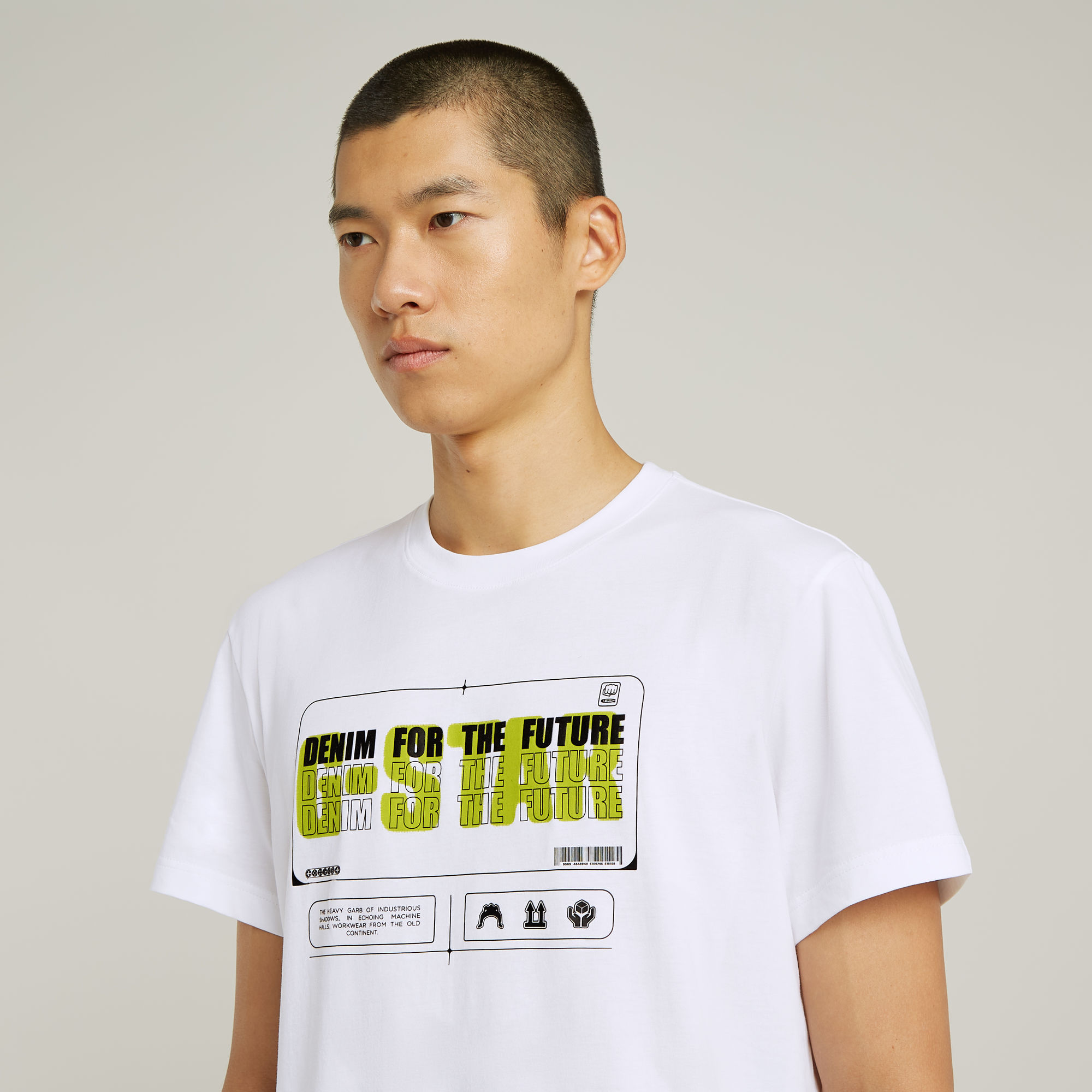 G-Star RAW Flyer Graphic T-Shirt Wit Heren