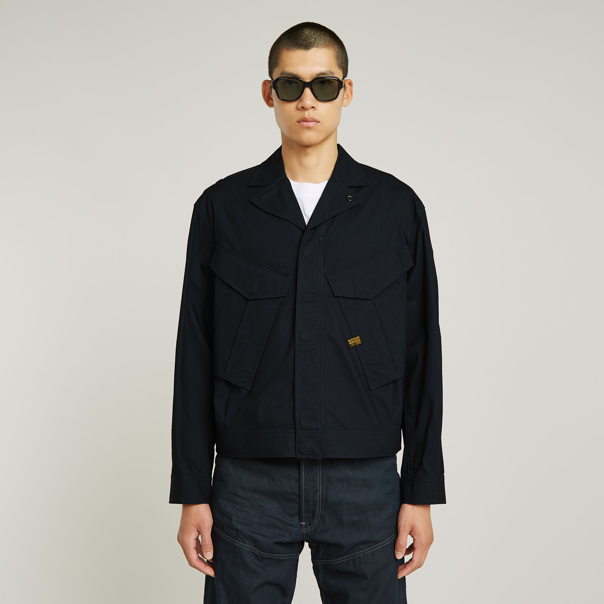 G-Star RAW Rovic Trucker Jack Donkerblauw Heren