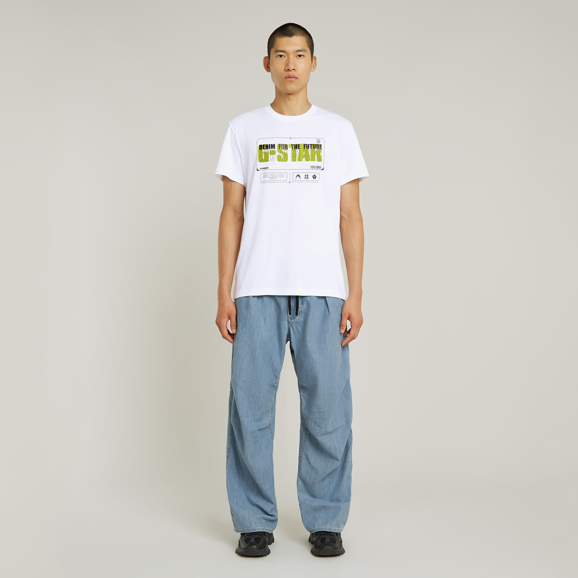 G-Star RAW Flyer Graphic T-Shirt Wit Heren