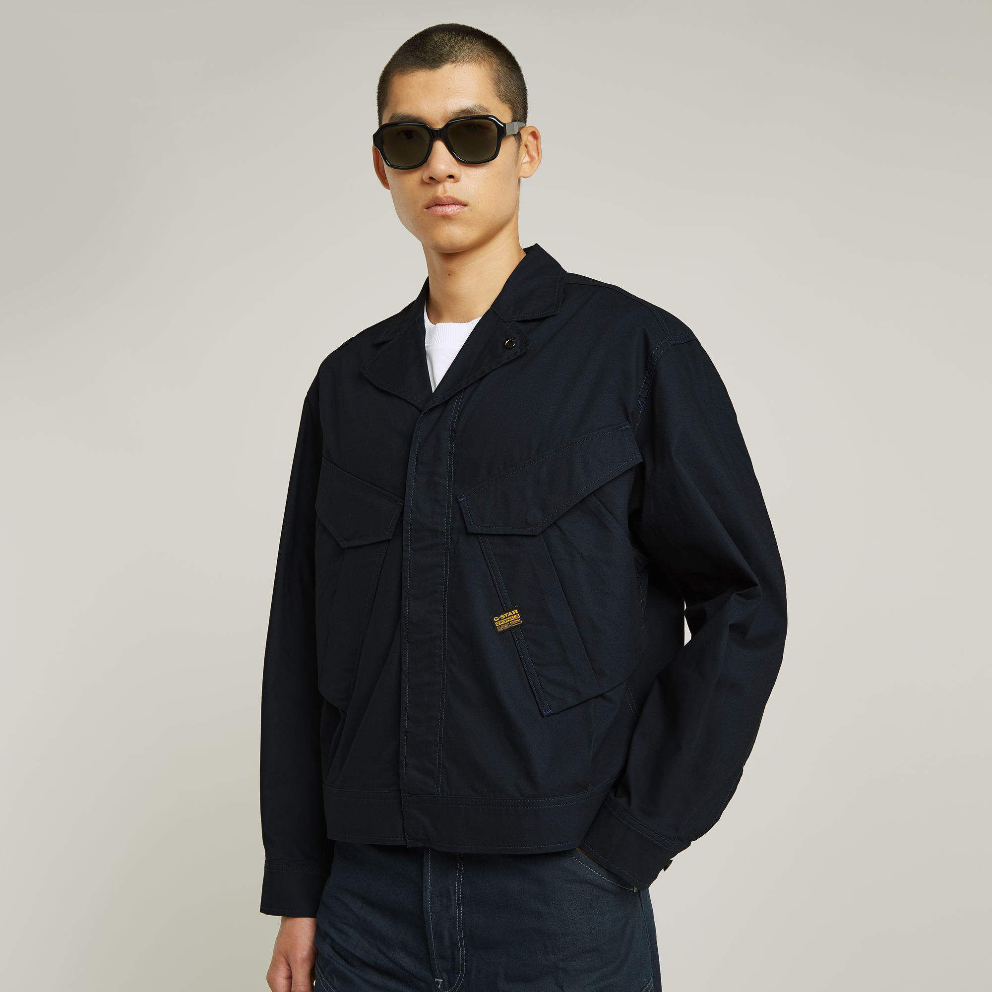 G-Star RAW Rovic Trucker Jack Donkerblauw Heren