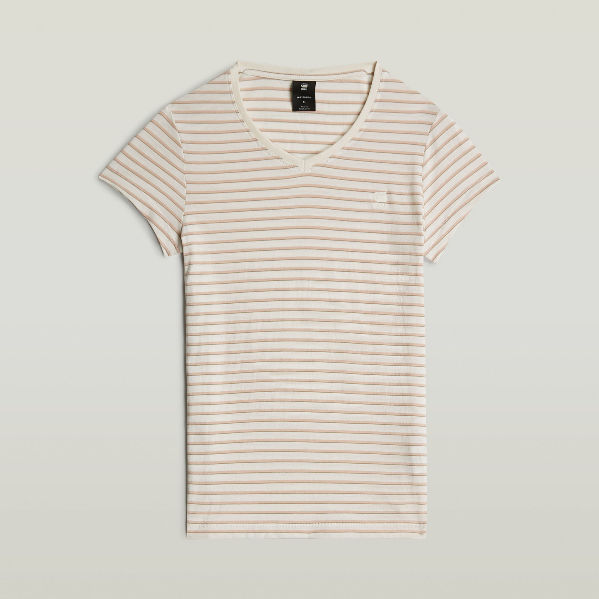 G-Star RAW Stripe Eyben Slim V-hals T-shirt 2.0 Meerkleurig Dames