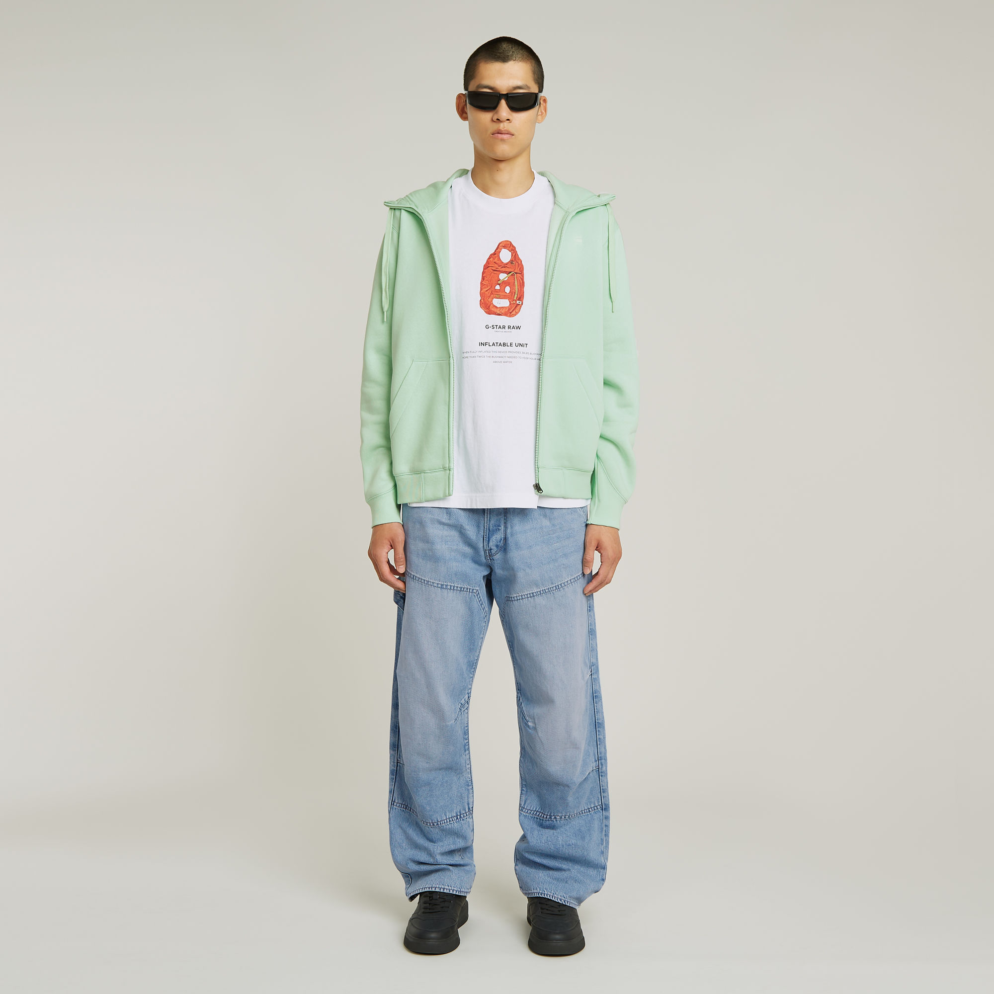 G-Star RAW Premium Core Sweater met rits Groen Heren