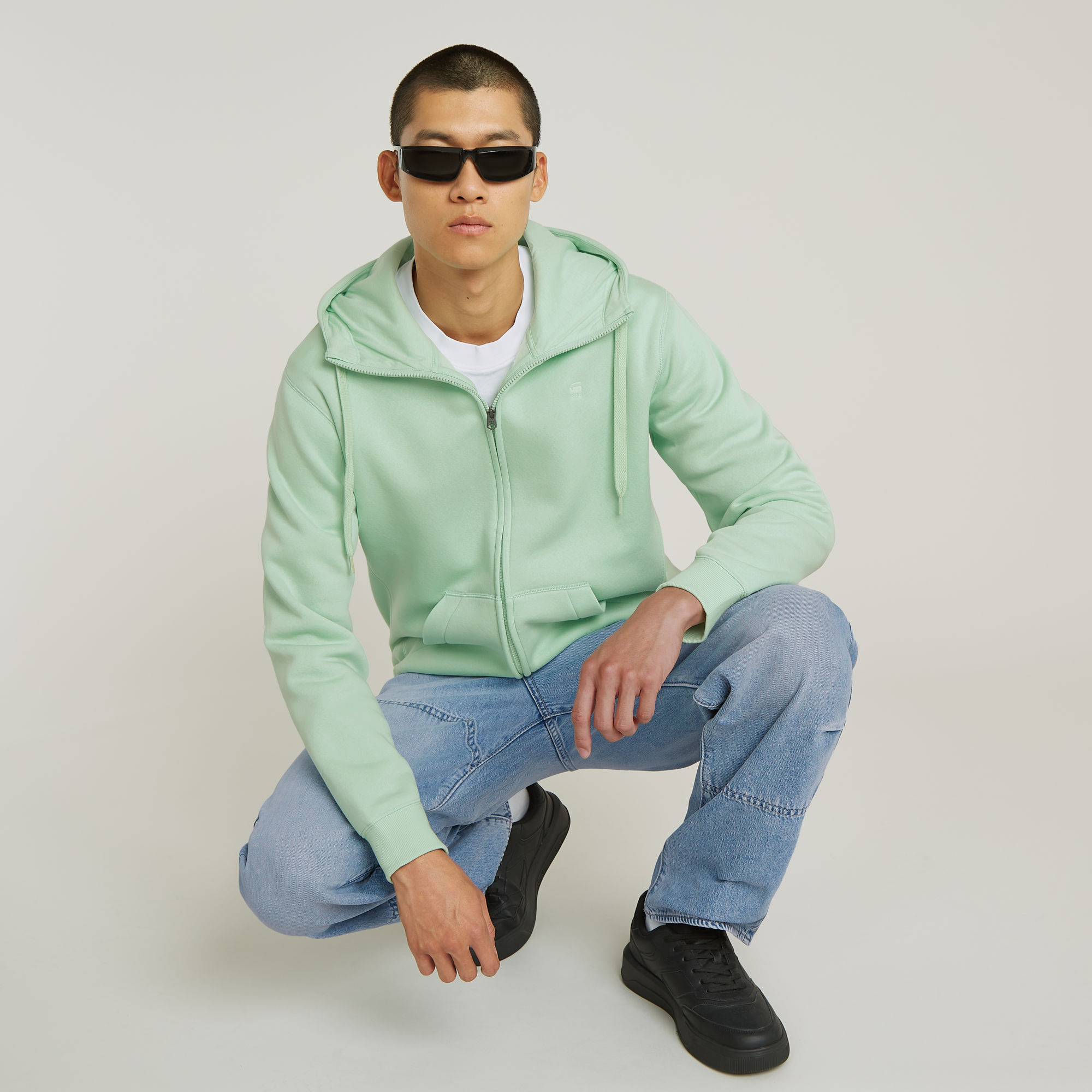 G-Star RAW Premium Core Sweater met rits Groen Heren