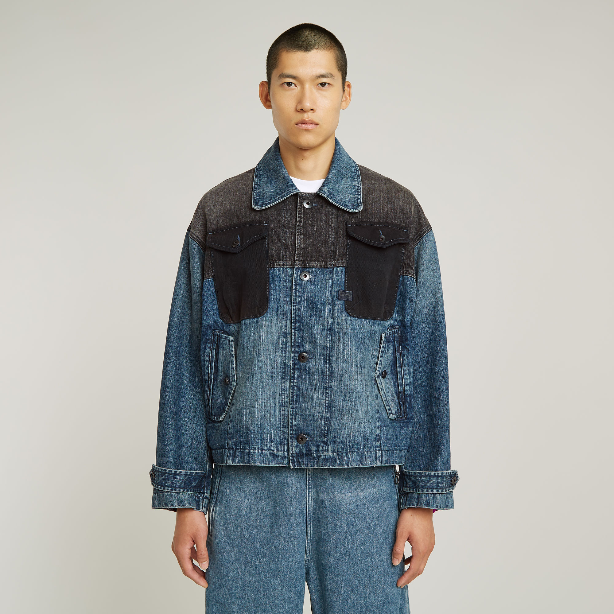 

FACETASM Unisex Worker Jacket - Medium blue - Men