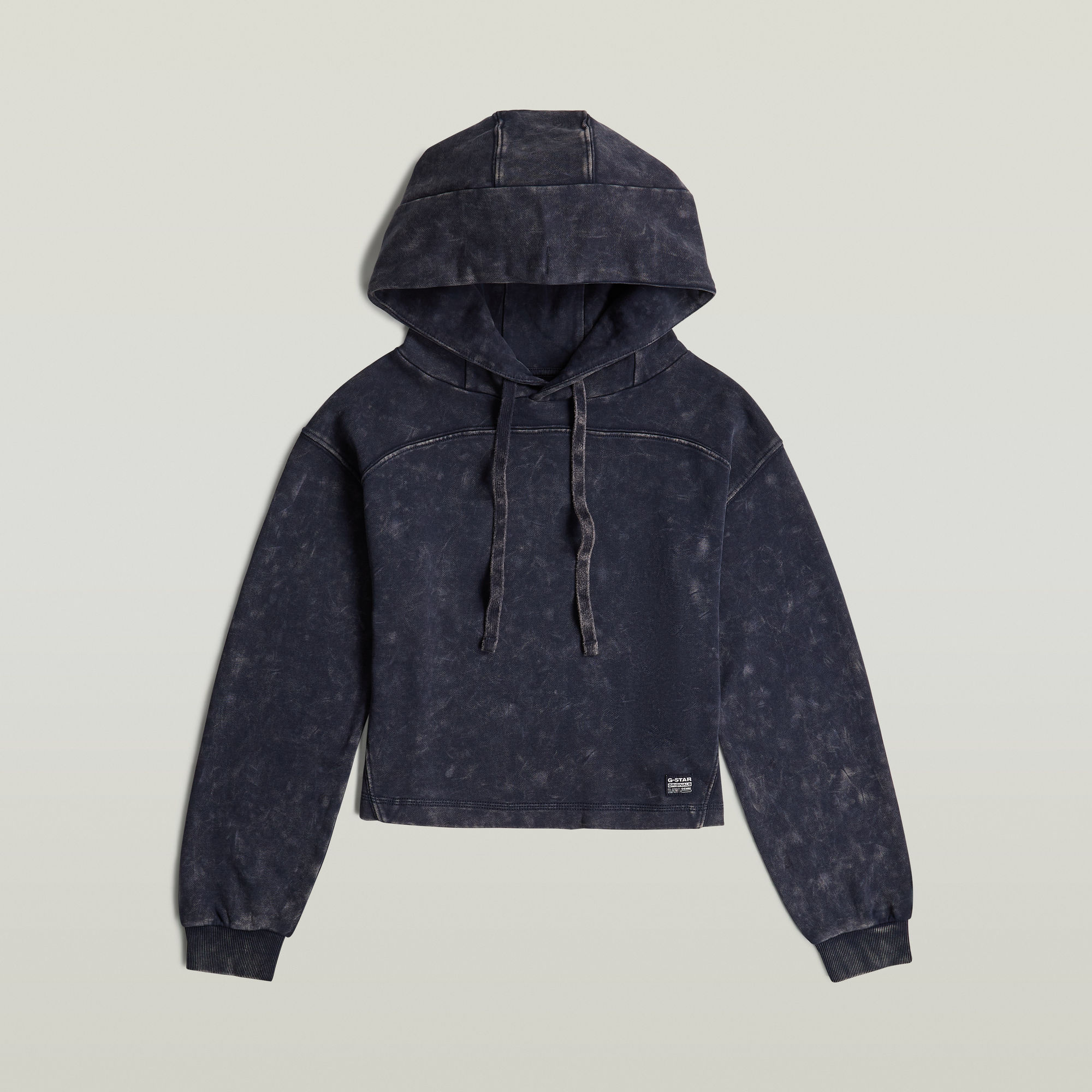 Overdyed Loose Hooded Sweatshirt - Dunkelblau - Damen