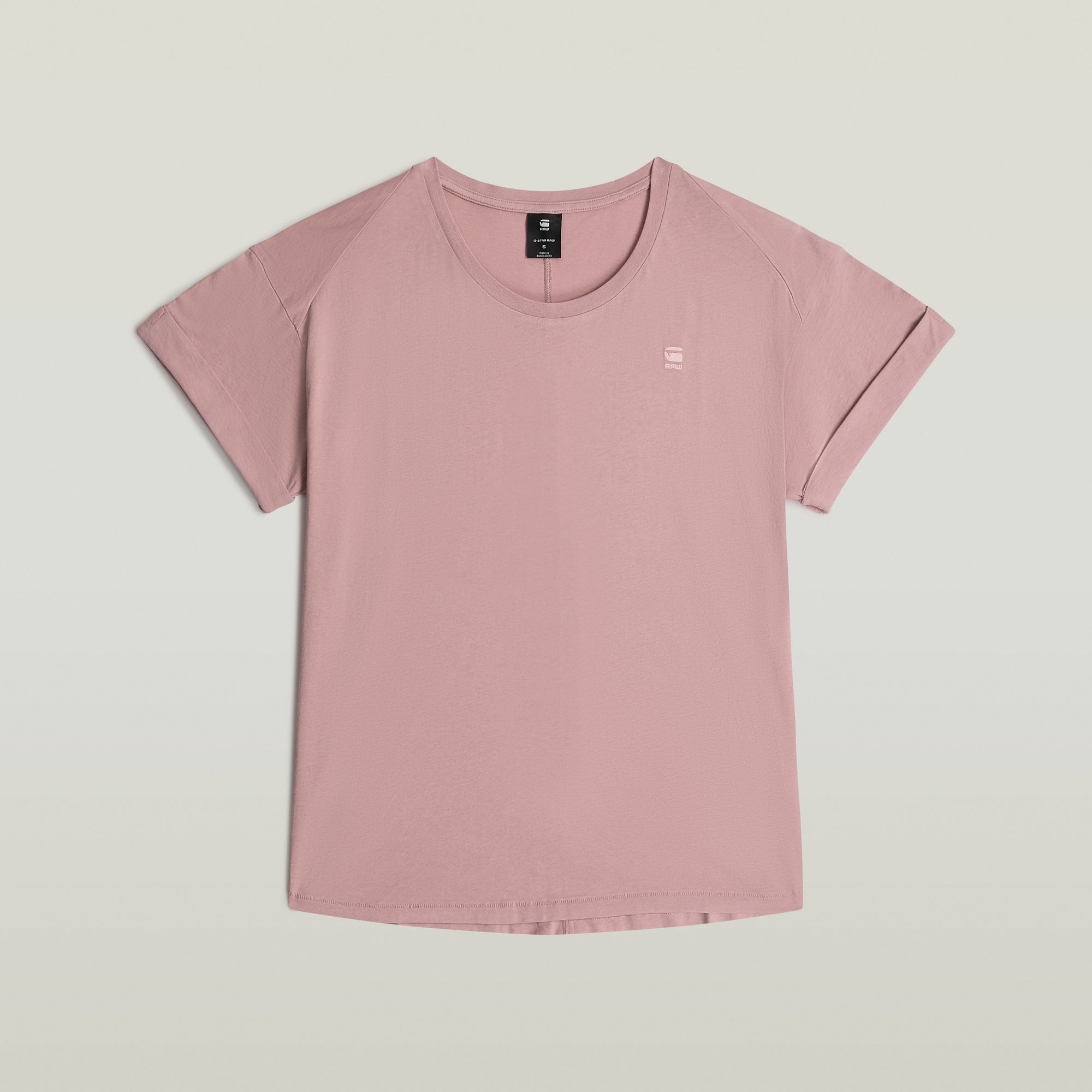 

Rolled Up Sleeve Boyfriend Top - Pink - Women