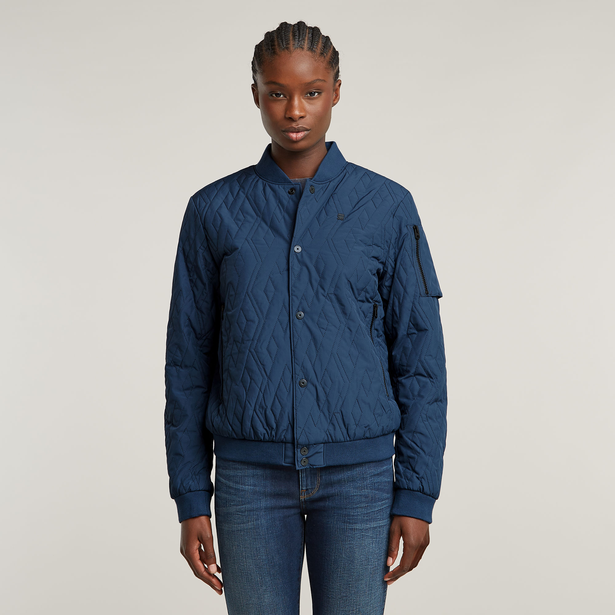 G-Star RAW Quilted Bomberjack - Midden blauw - Dames