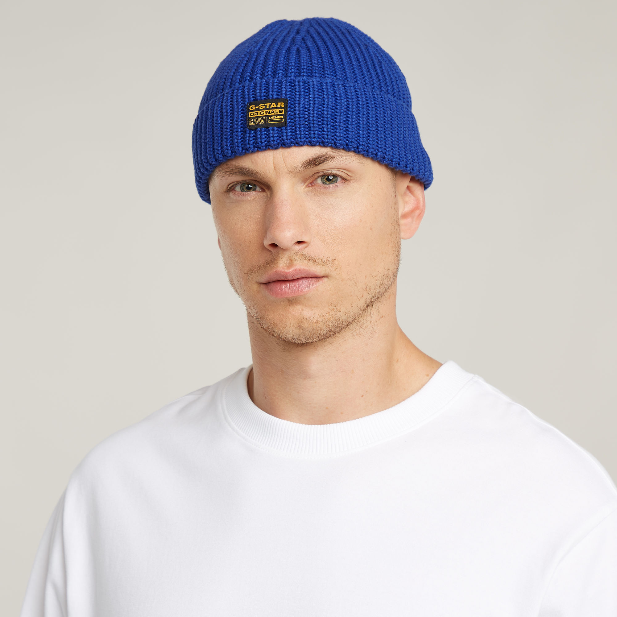 G-Star RAW Originals Fisherman Beanie Midden blauw Heren
