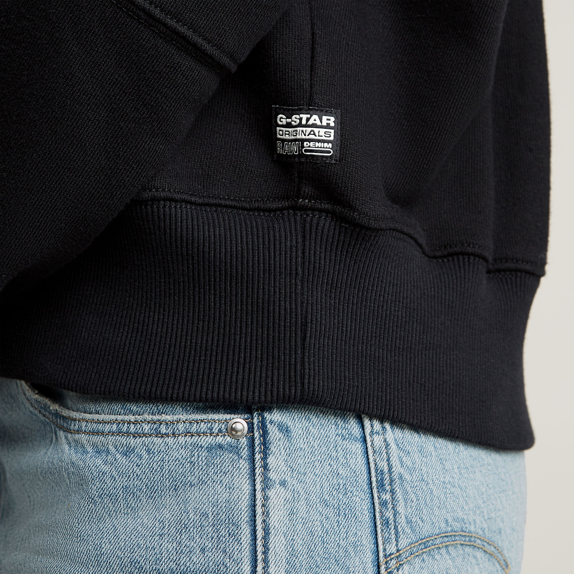 G-Star RAW Embossed Oversized Hoodie Zwart Dames