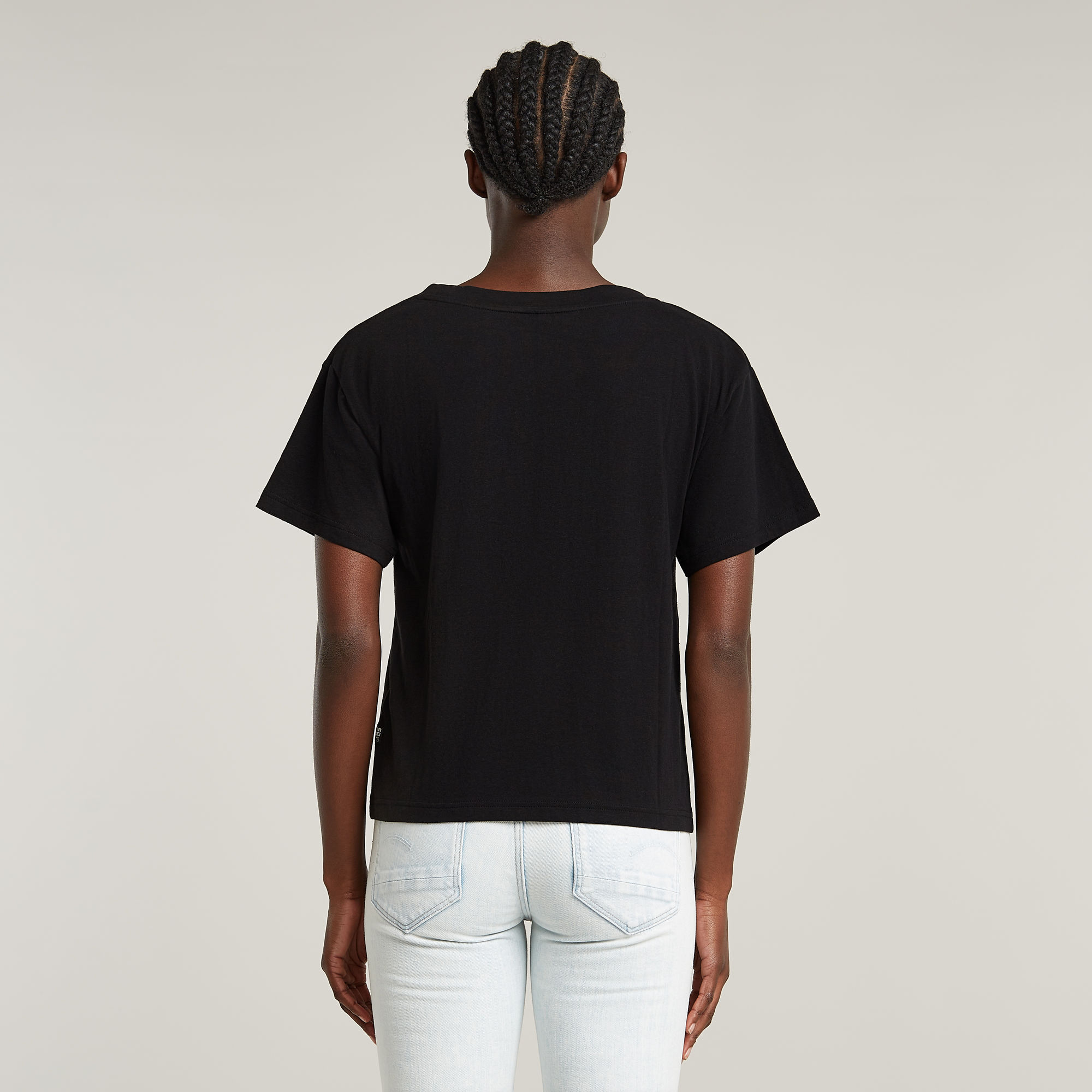 G-Star RAW Open V-Hals Relaxed Top Zwart Dames