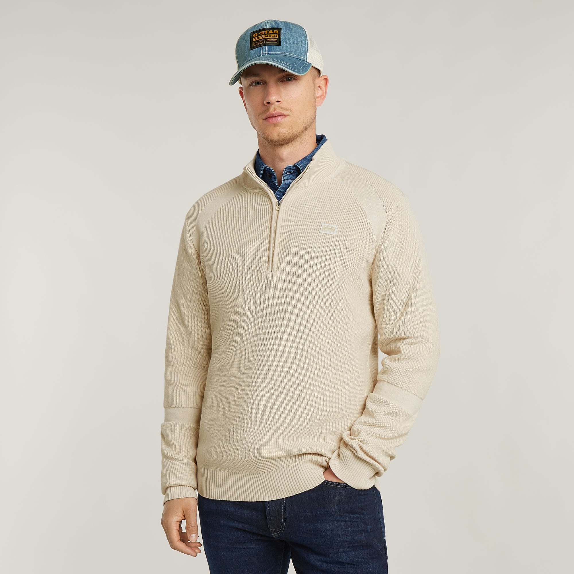 G-Star RAW Detailed Skipper Wit Heren