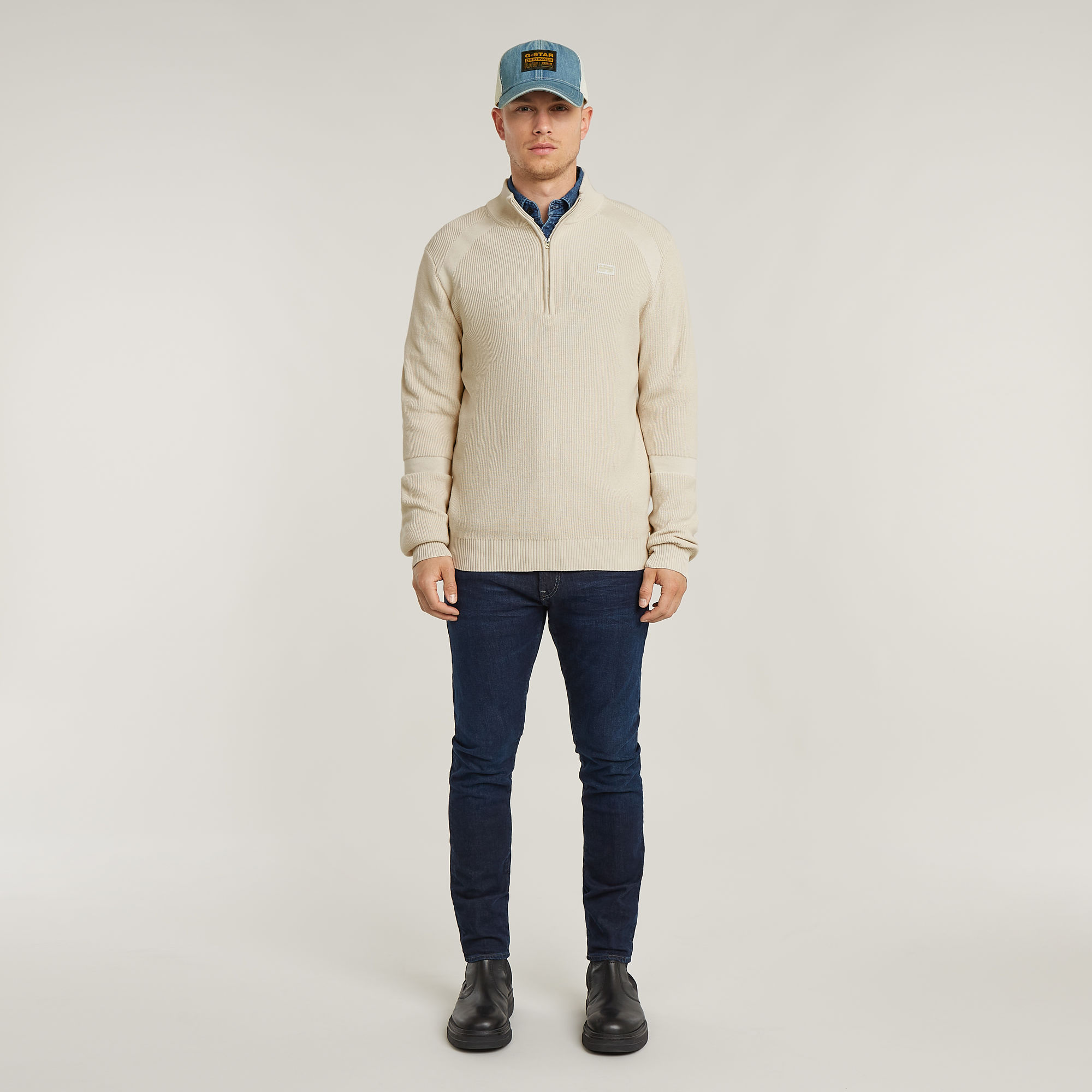 G-Star RAW Detailed Skipper Wit Heren