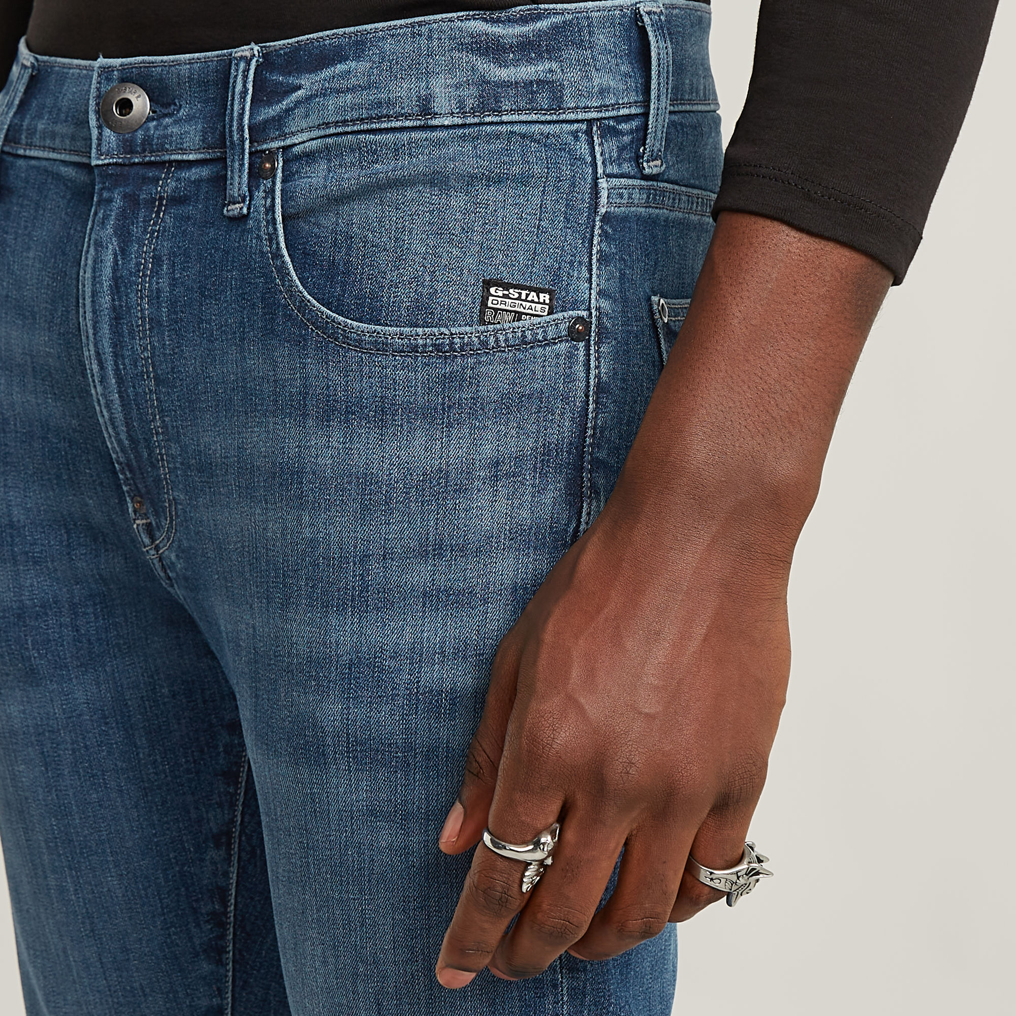G-Star RAW Revend Skinny Jeans Midden blauw Heren