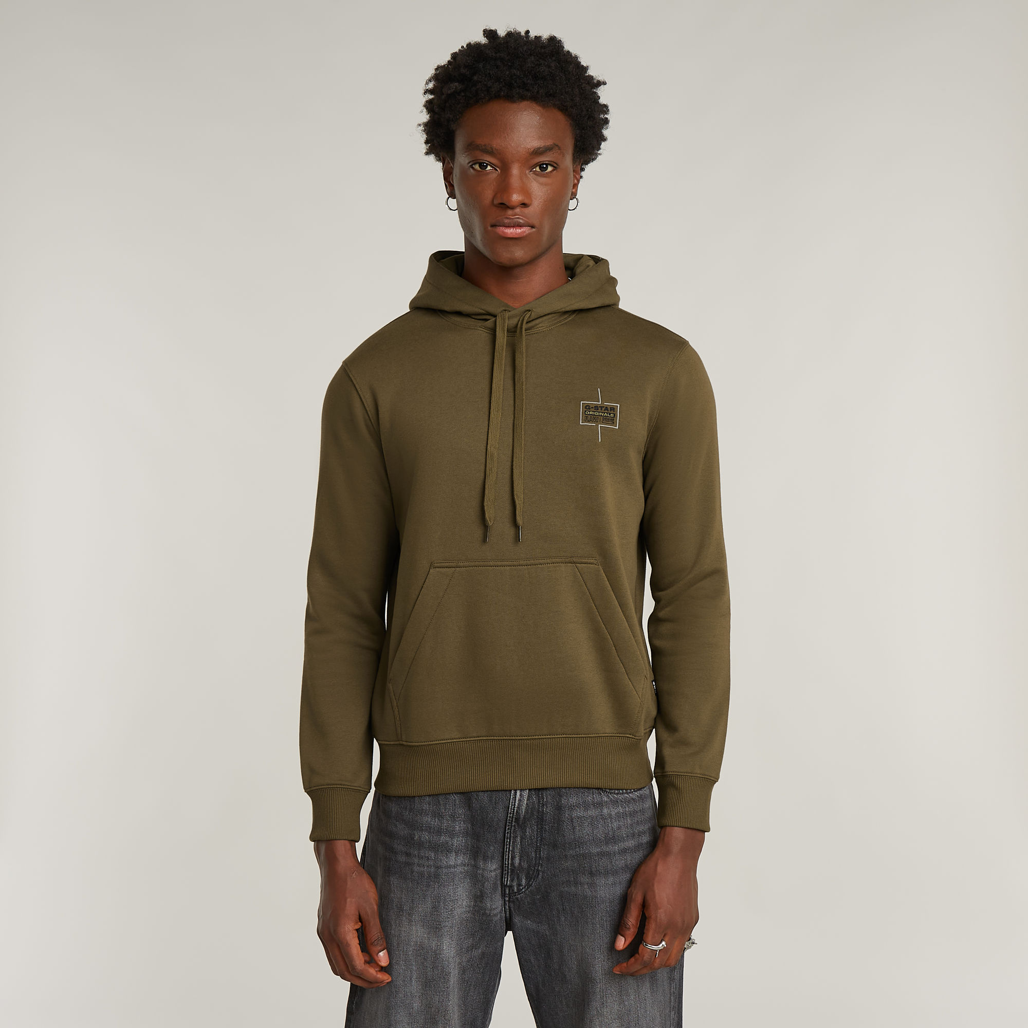 G-Star RAW Logo Hoodie Groen Heren