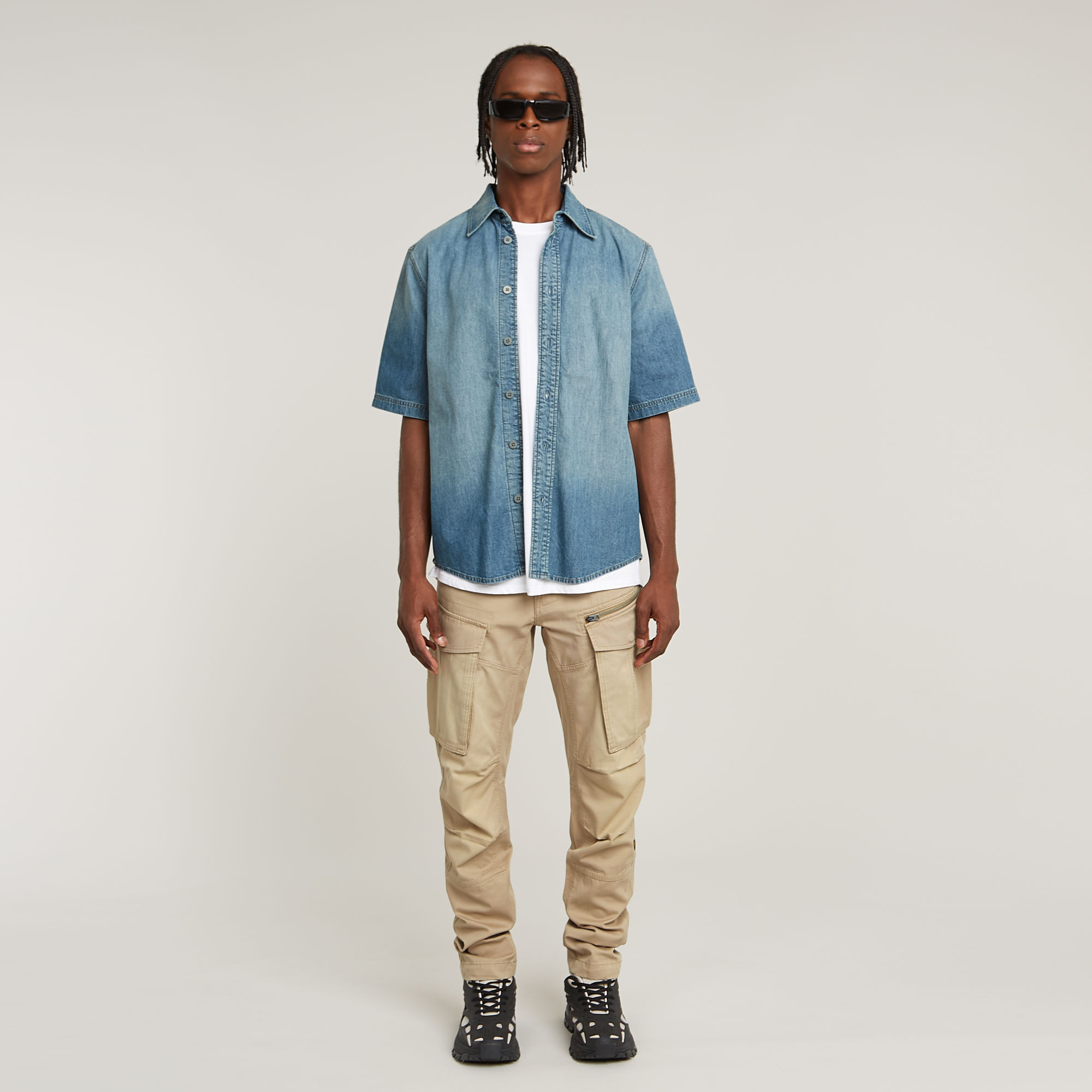 G-Star RAW Rovic Zip 3D Tapered Broek Beige Heren