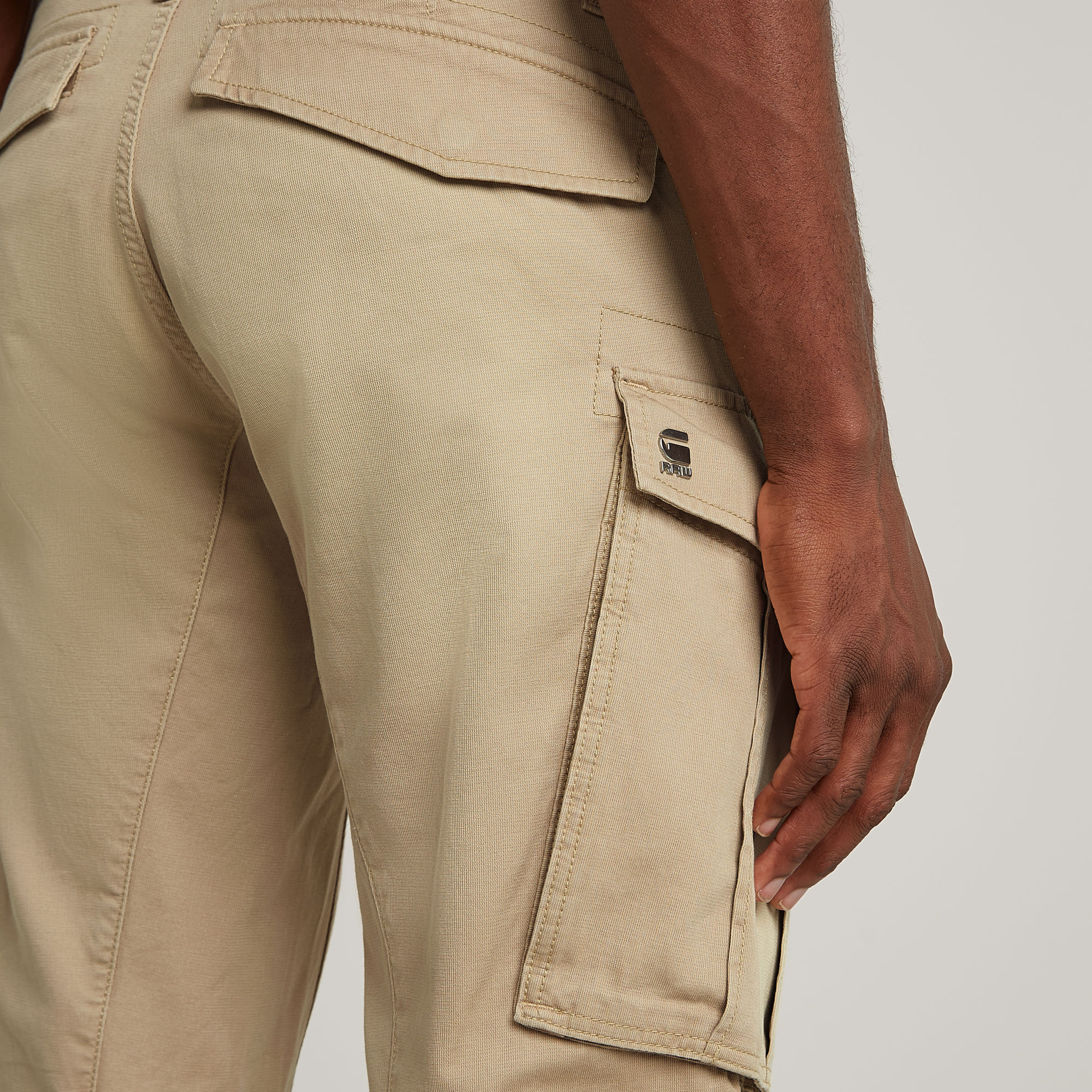 G-Star RAW Rovic Zip 3D Tapered Broek Beige Heren