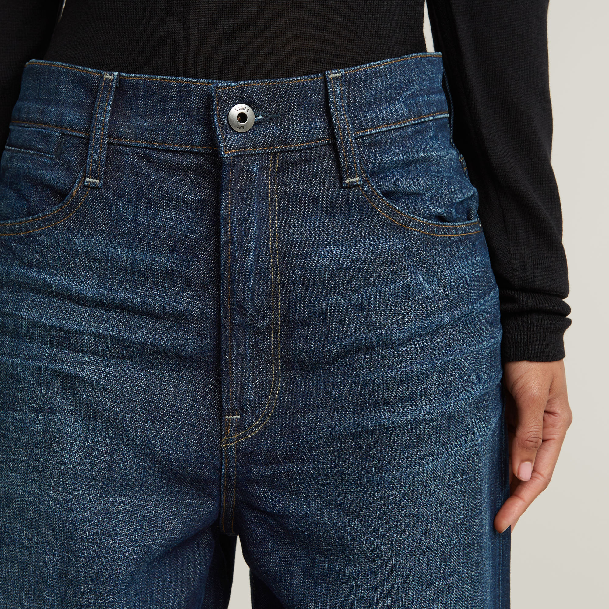 G-Star RAW Deck 1.0 Ultra High Wide Leg Jeans Donkerblauw Dames