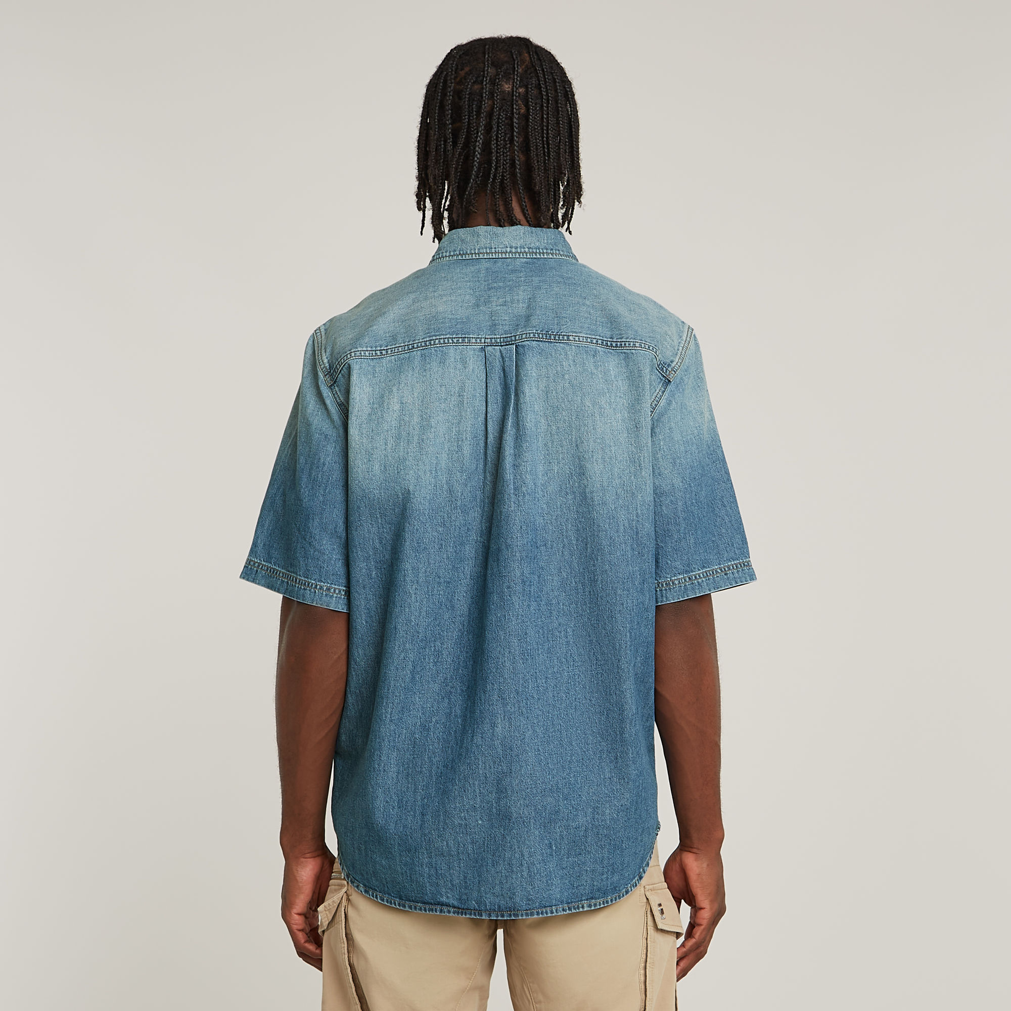 G-Star RAW Regular Denim Overhemd Lichtblauw Heren