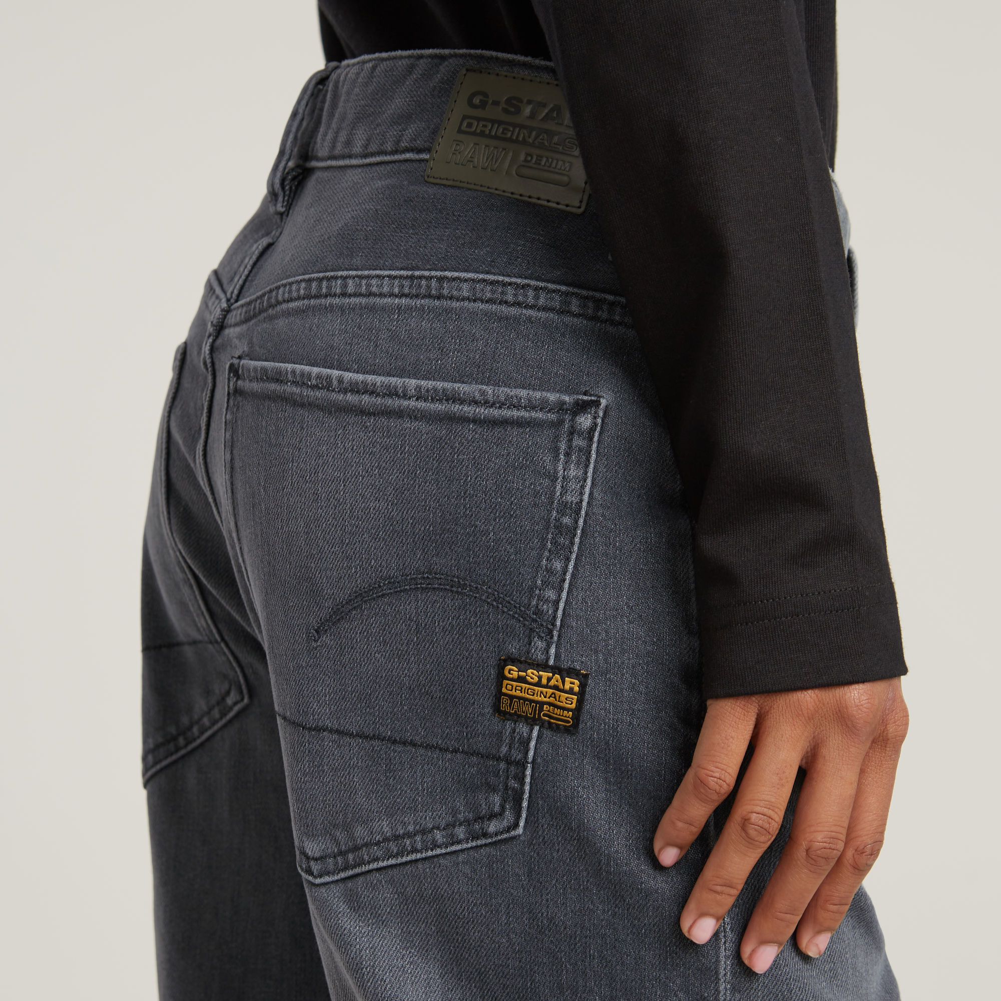 G-Star RAW Eve Low 3D Wide Leg Jeans Grijs Dames