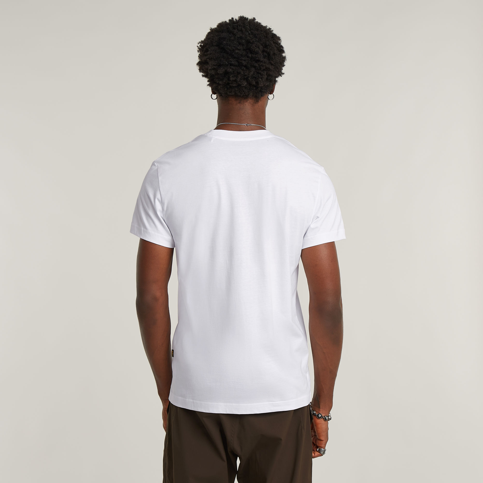 G-Star RAW Text Chest T-Shirt Wit Heren