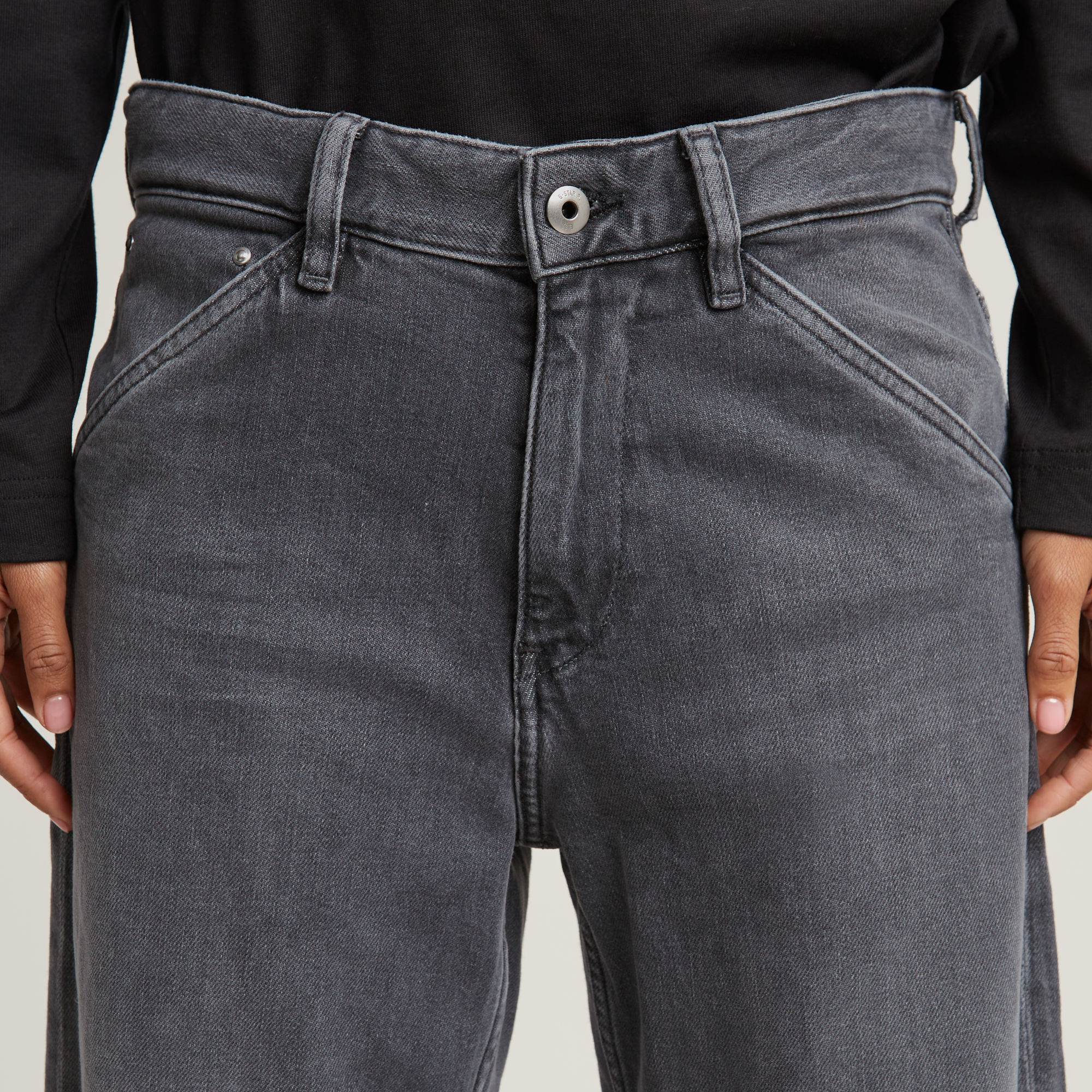 G-Star RAW Eve Low 3D Wide Leg Jeans Grijs Dames
