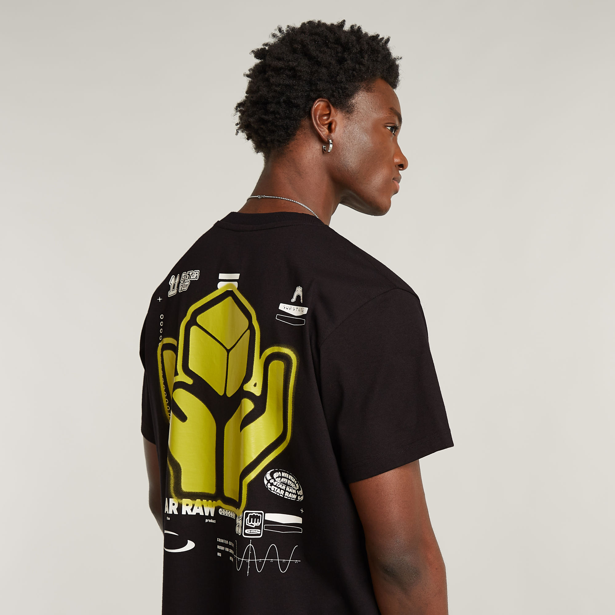 G-Star RAW Back Graphic Loose T-Shirt Zwart Heren