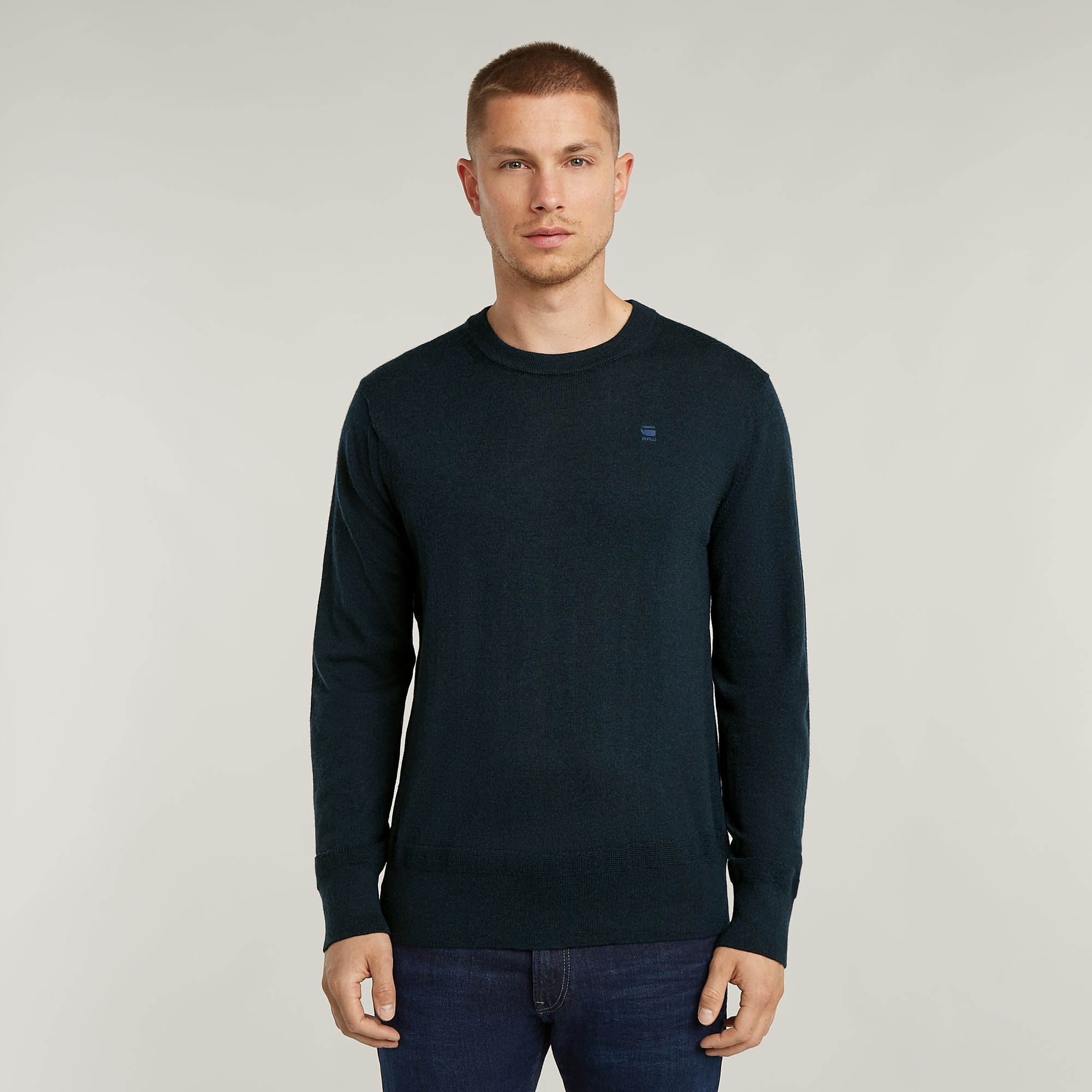 

Premium Core Gebreide Trui - Donkerblauw - Heren