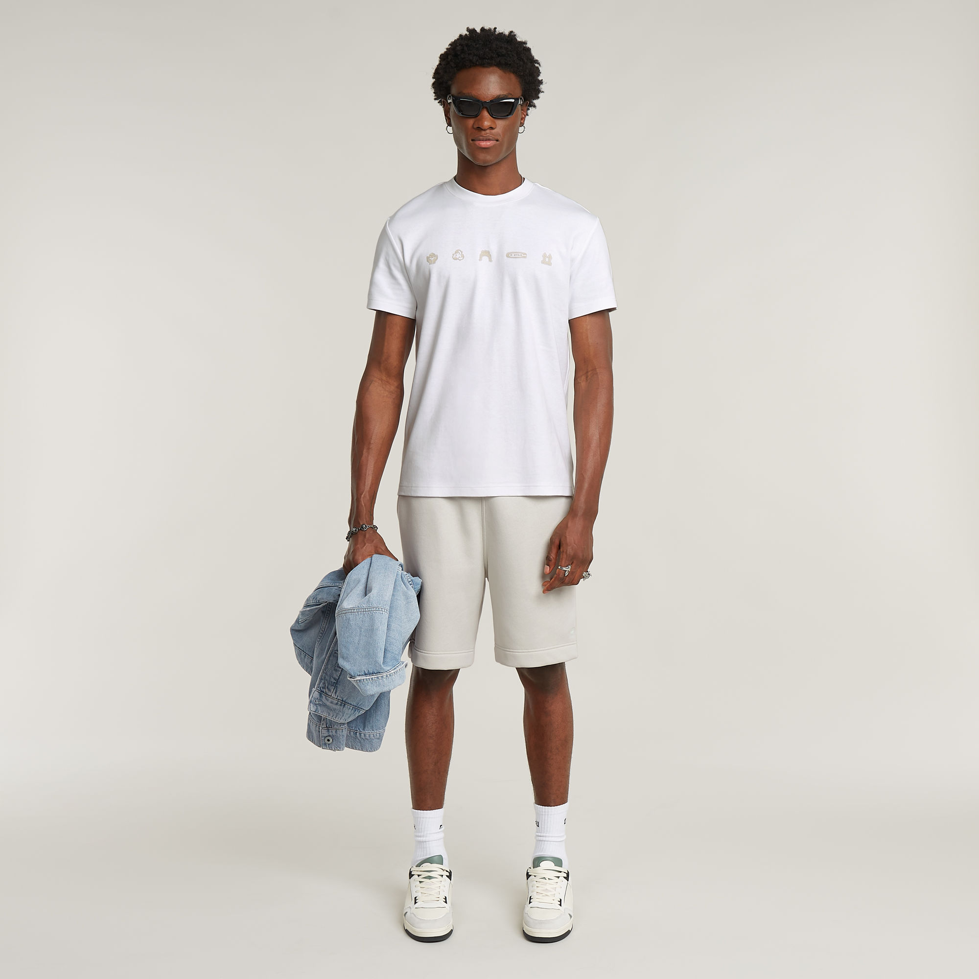 G-Star RAW Premium Core Sweatshort Grijs Heren