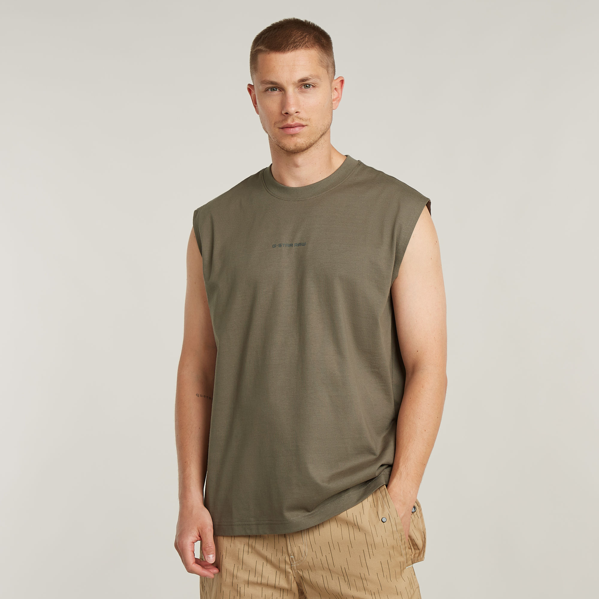 G-Star RAW Boxy T-Shirt Bruin Heren