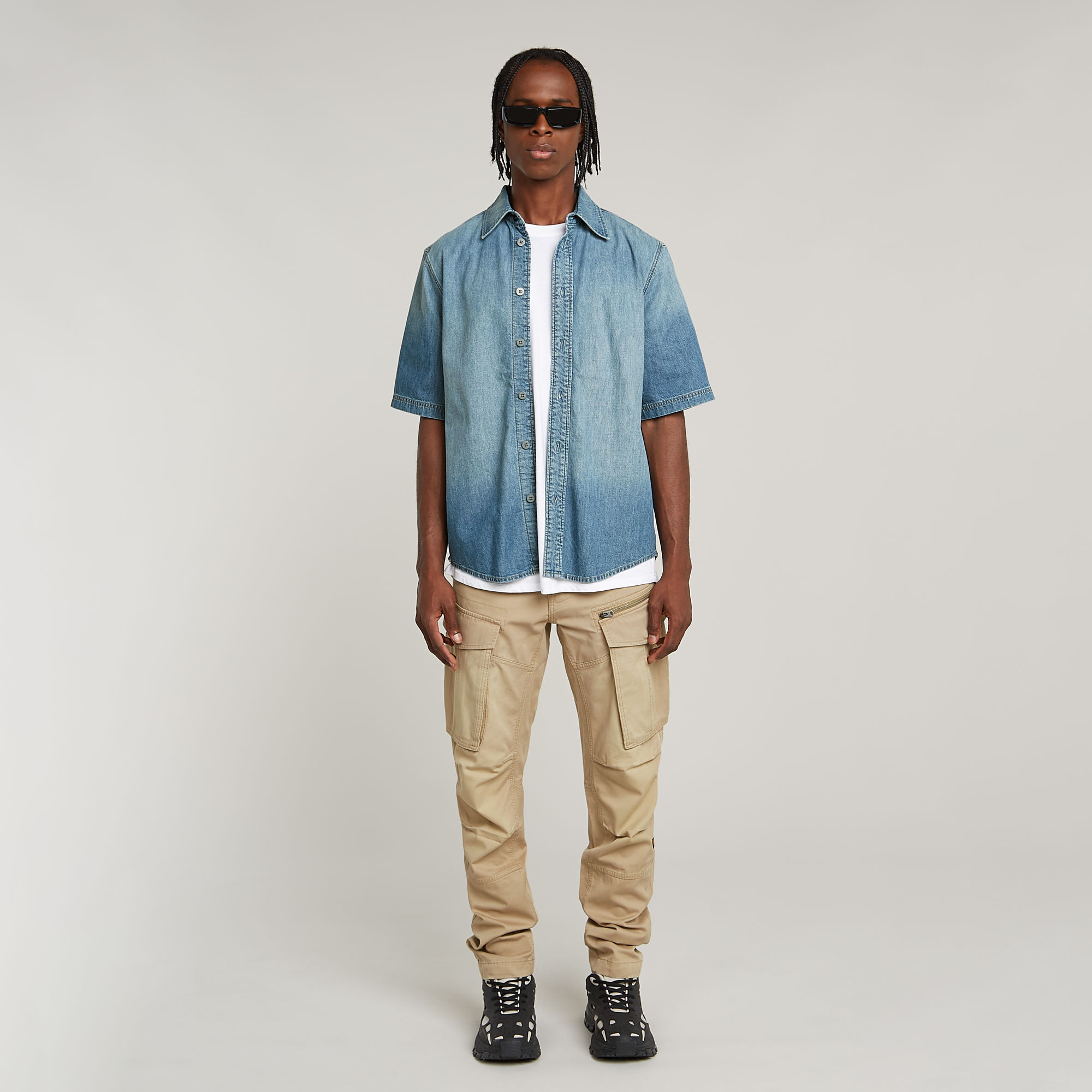 G-Star RAW Regular Denim Overhemd Lichtblauw Heren